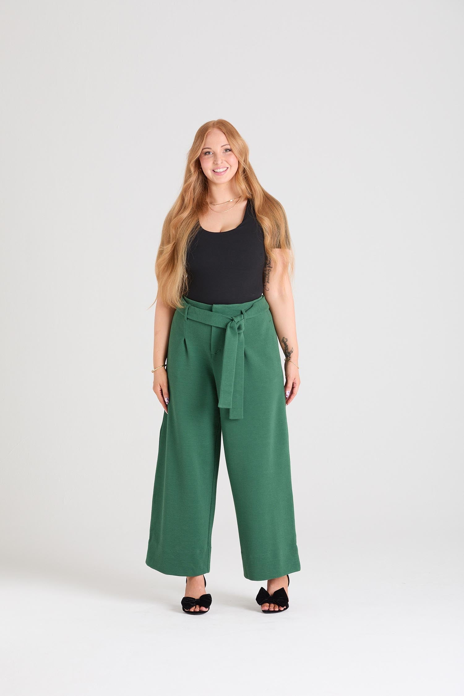 Ottoman Wide Leg Tailored Trousers  - Petit Pois
