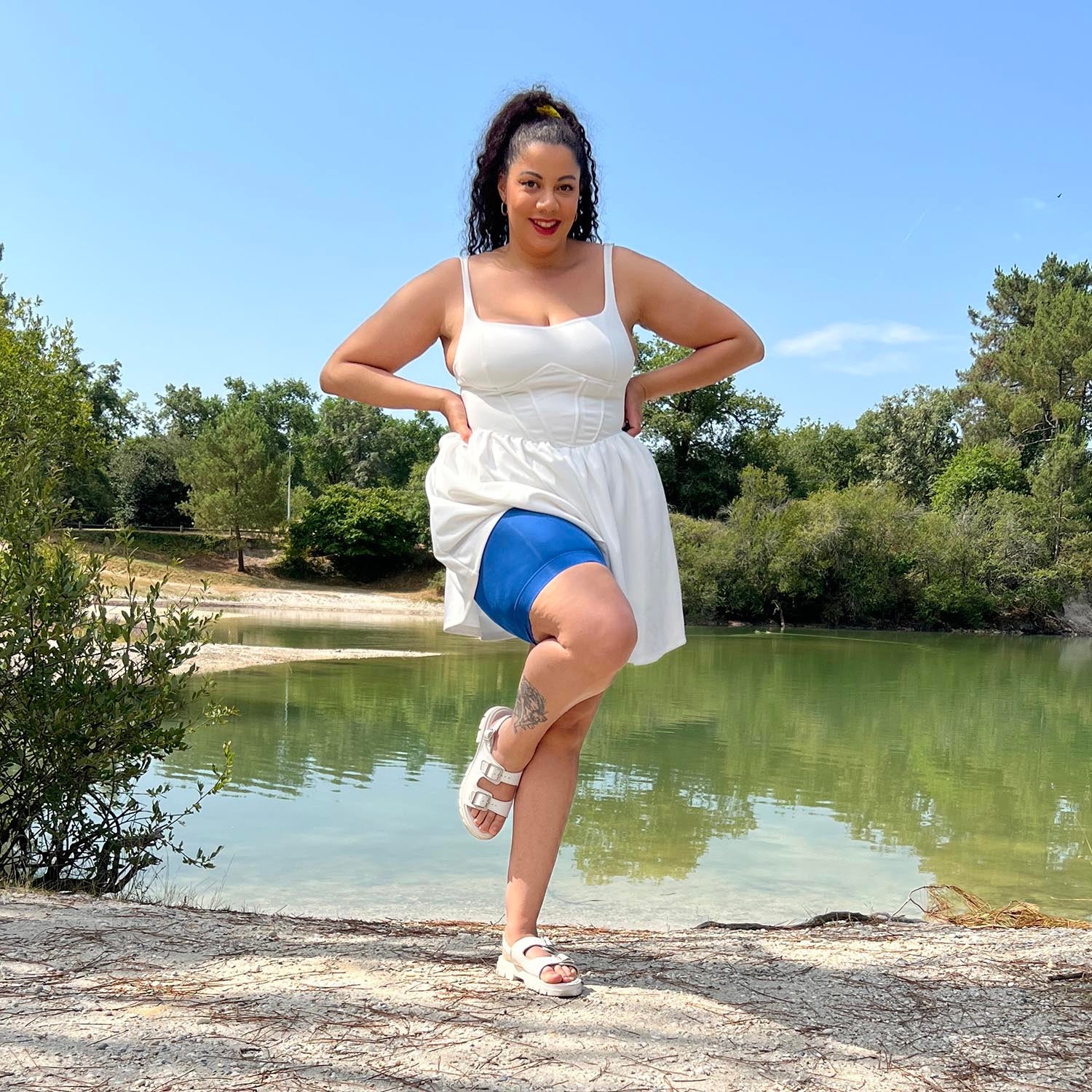 Stay Cool Swim Chub Rub Shorts - Azul Dolce