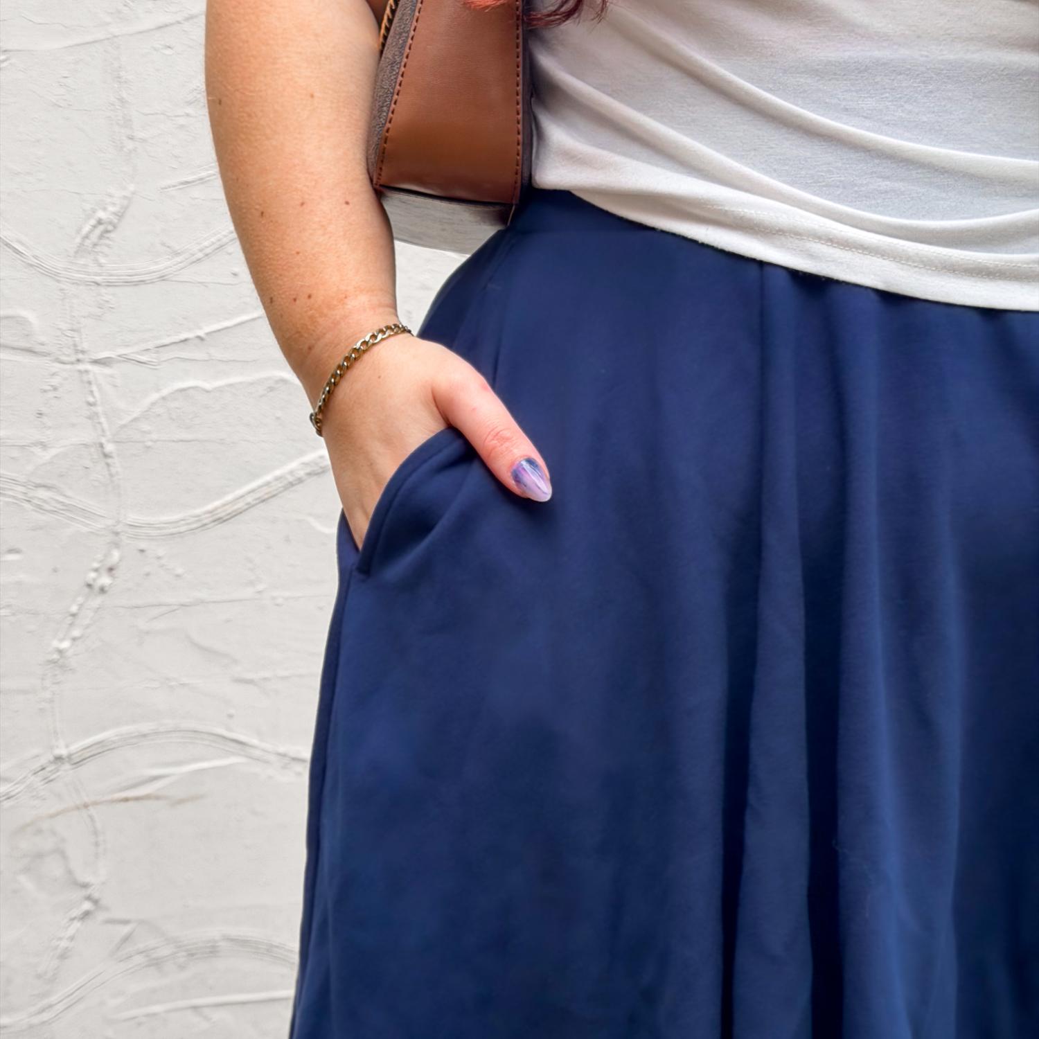 Mini-Flare Skirt - Navy