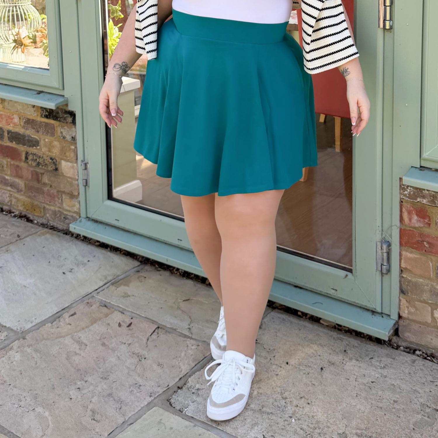 Mini Flare Skirt - Ocean Teal