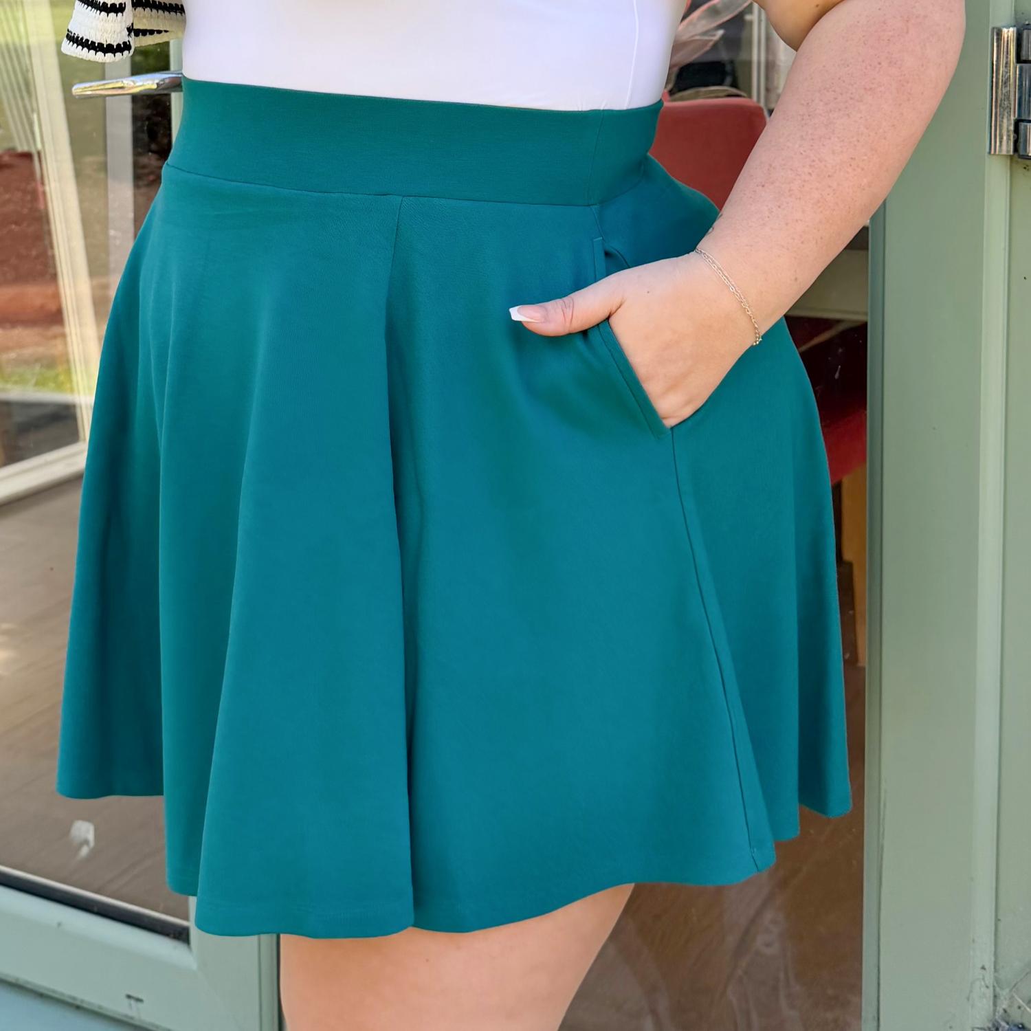 Mini Flare Skirt - Ocean Teal