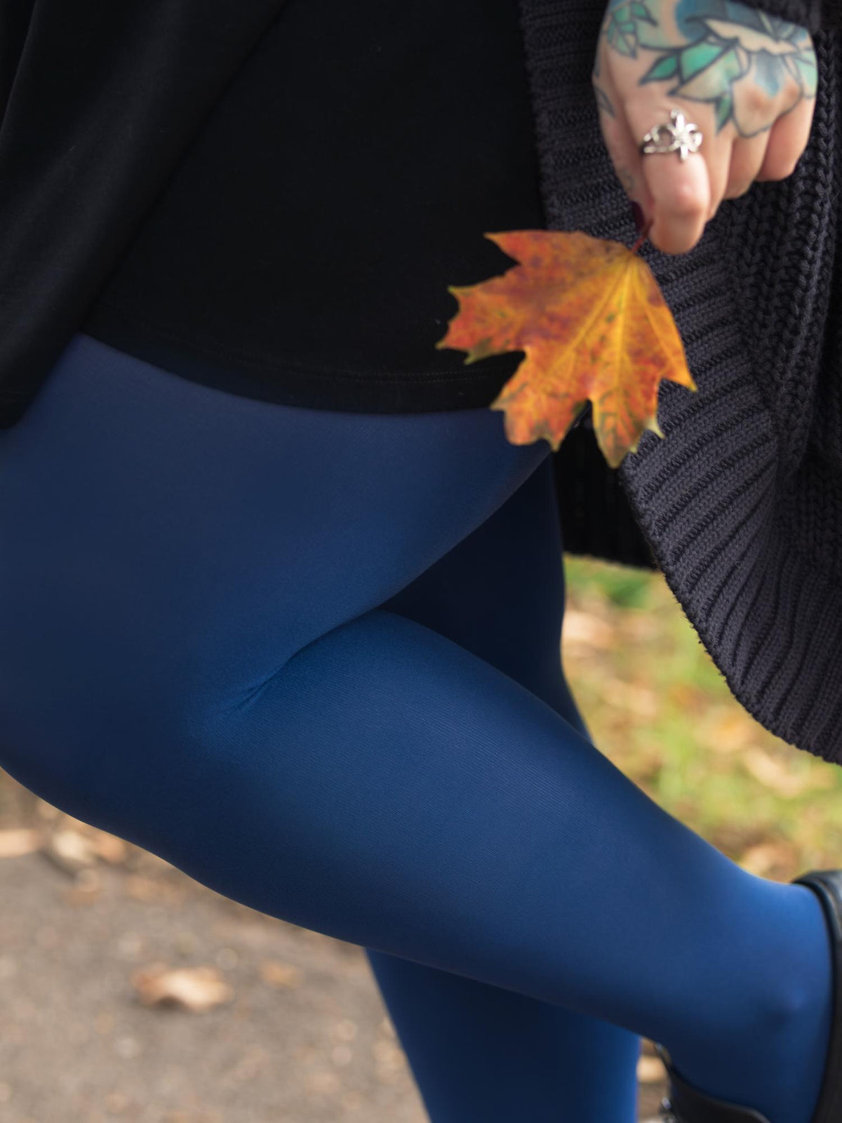 120 Denier Super-Opaque Tights - Kraken's Breath