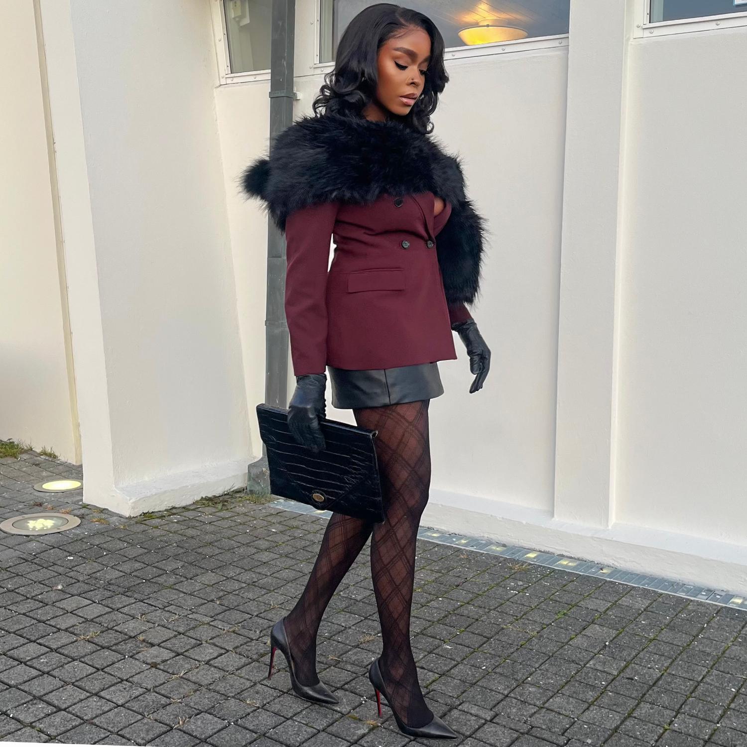 Christmas Tights - Midnight Plaid