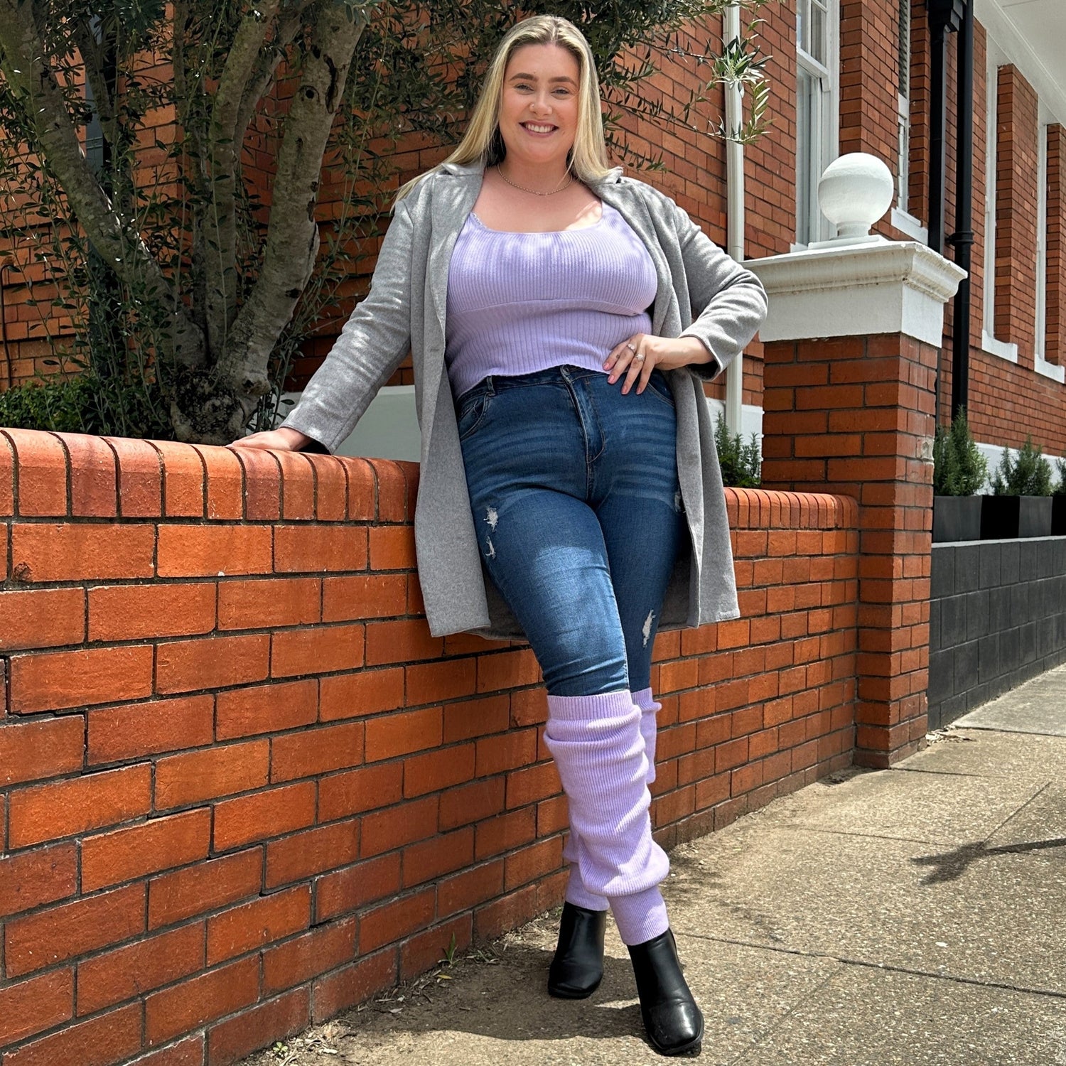 Calentadores de piernas - Periwinkle