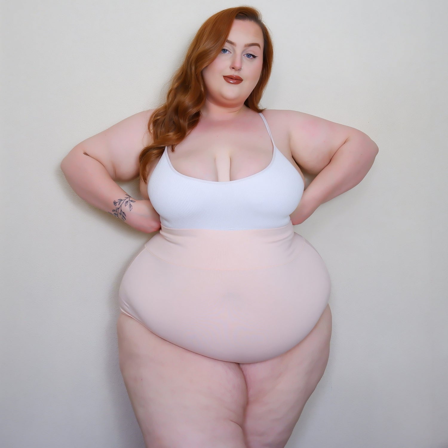 Culotte taille haute en coton bio - Rose ballet