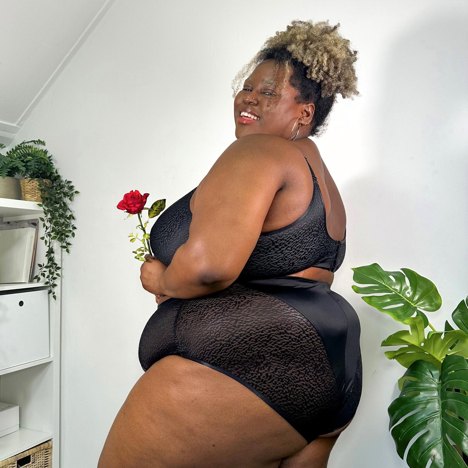 Culotte taille haute en coton biologique - Léopard