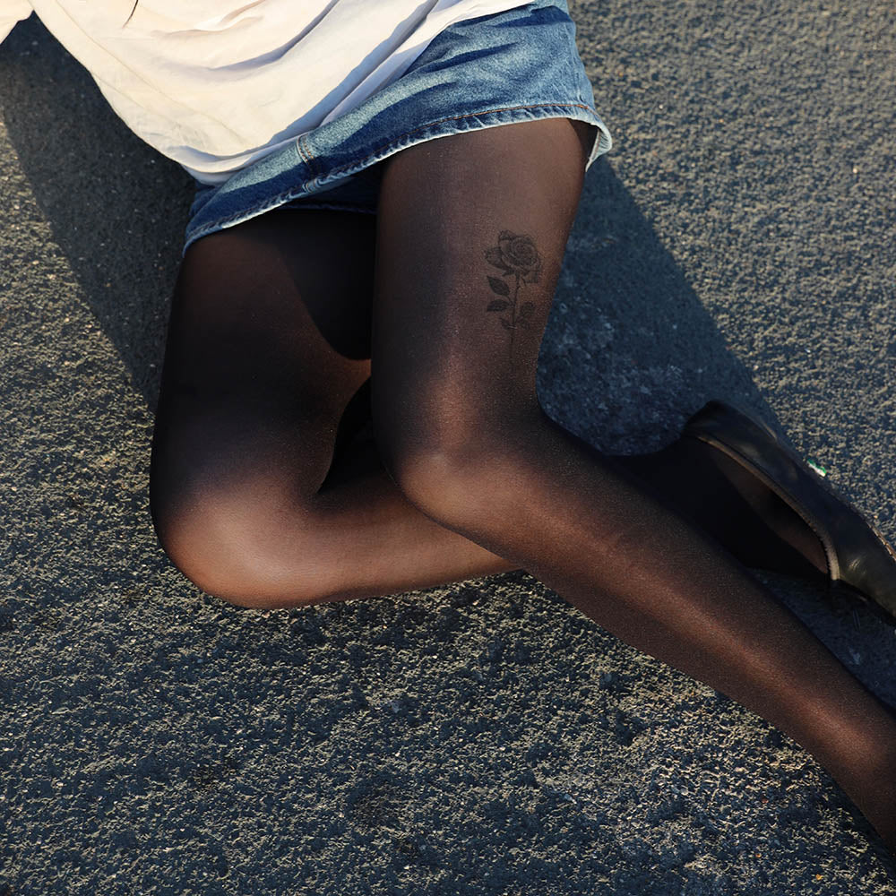 50 Denier Semi-Opaque Halo Tights - Liquorice