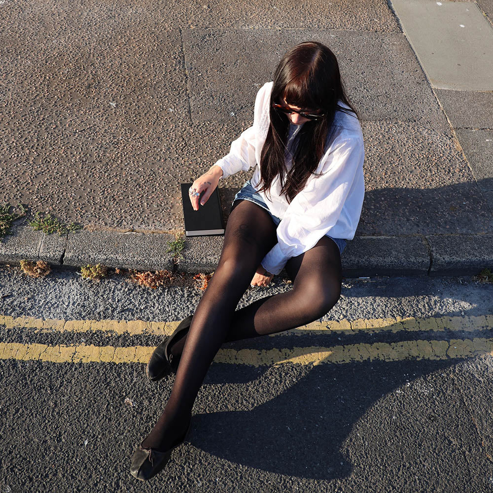 50 Denier Semi-Opaque Halo Tights - Liquorice