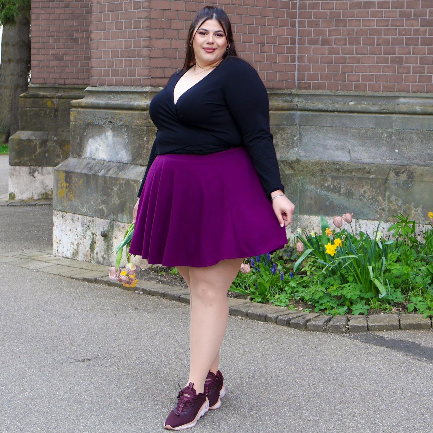 Mini-Flare Skirt - Mulberry