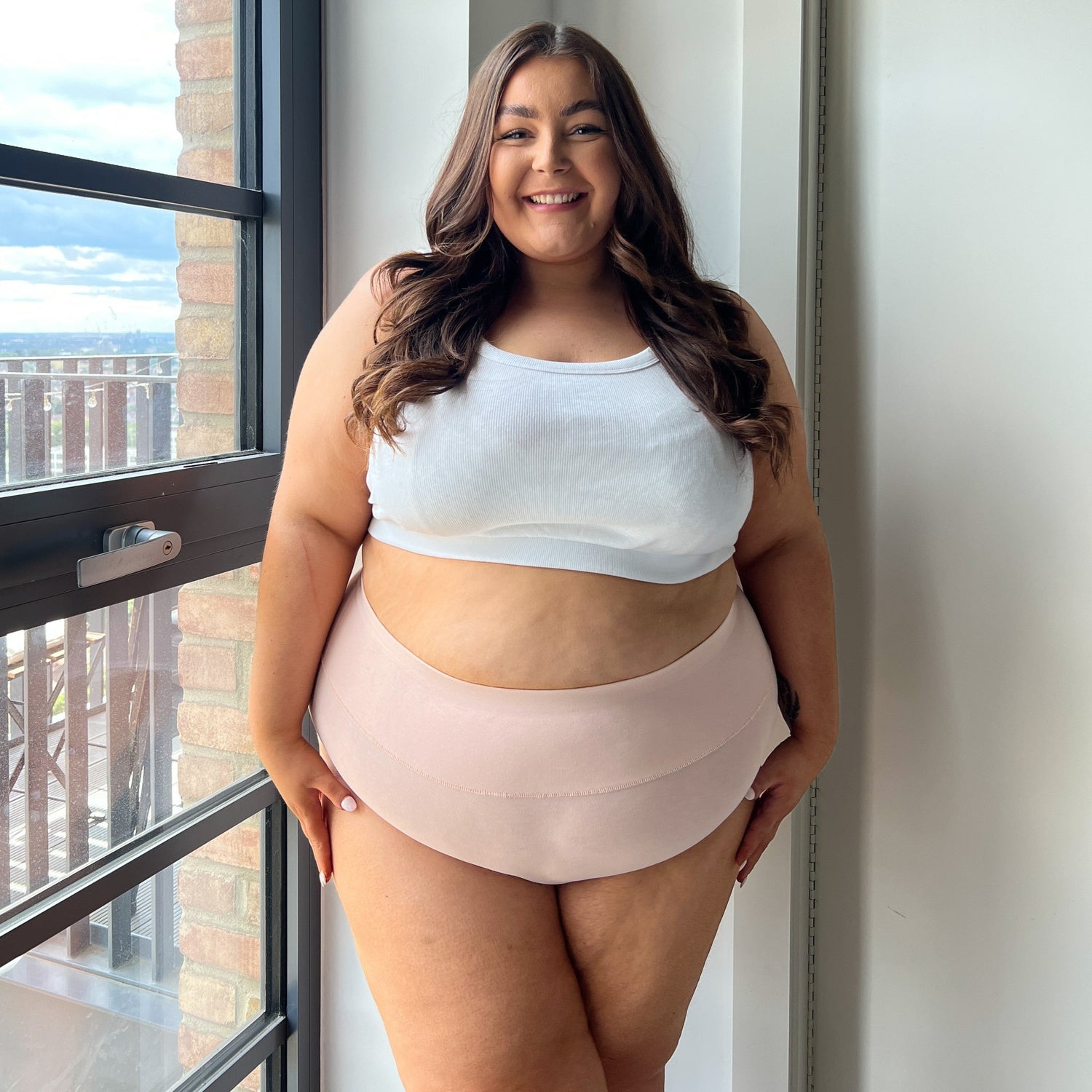 Organic Cotton Full Brief Knickers - Ballet Pink