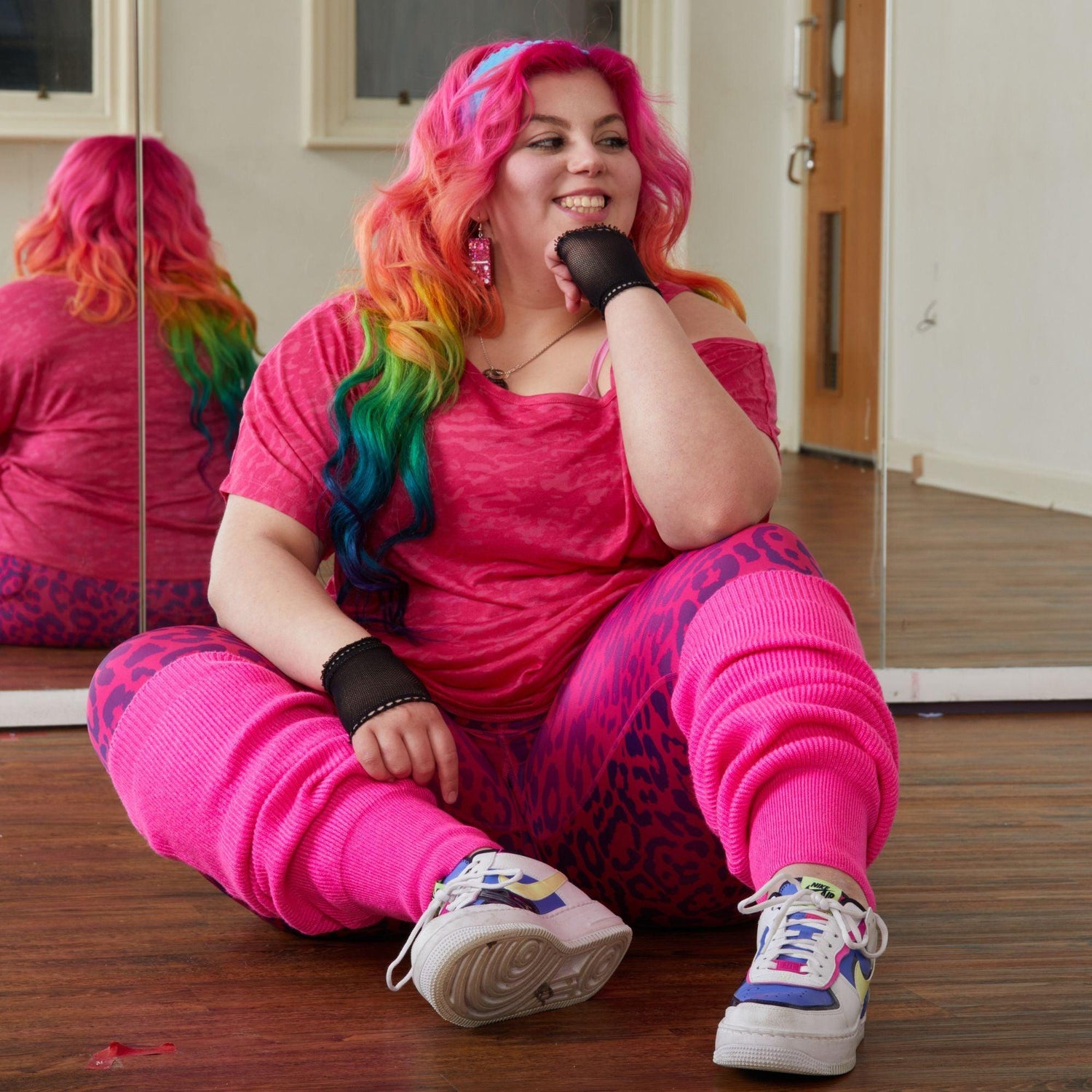 Calentadores de piernas - Rosa neón