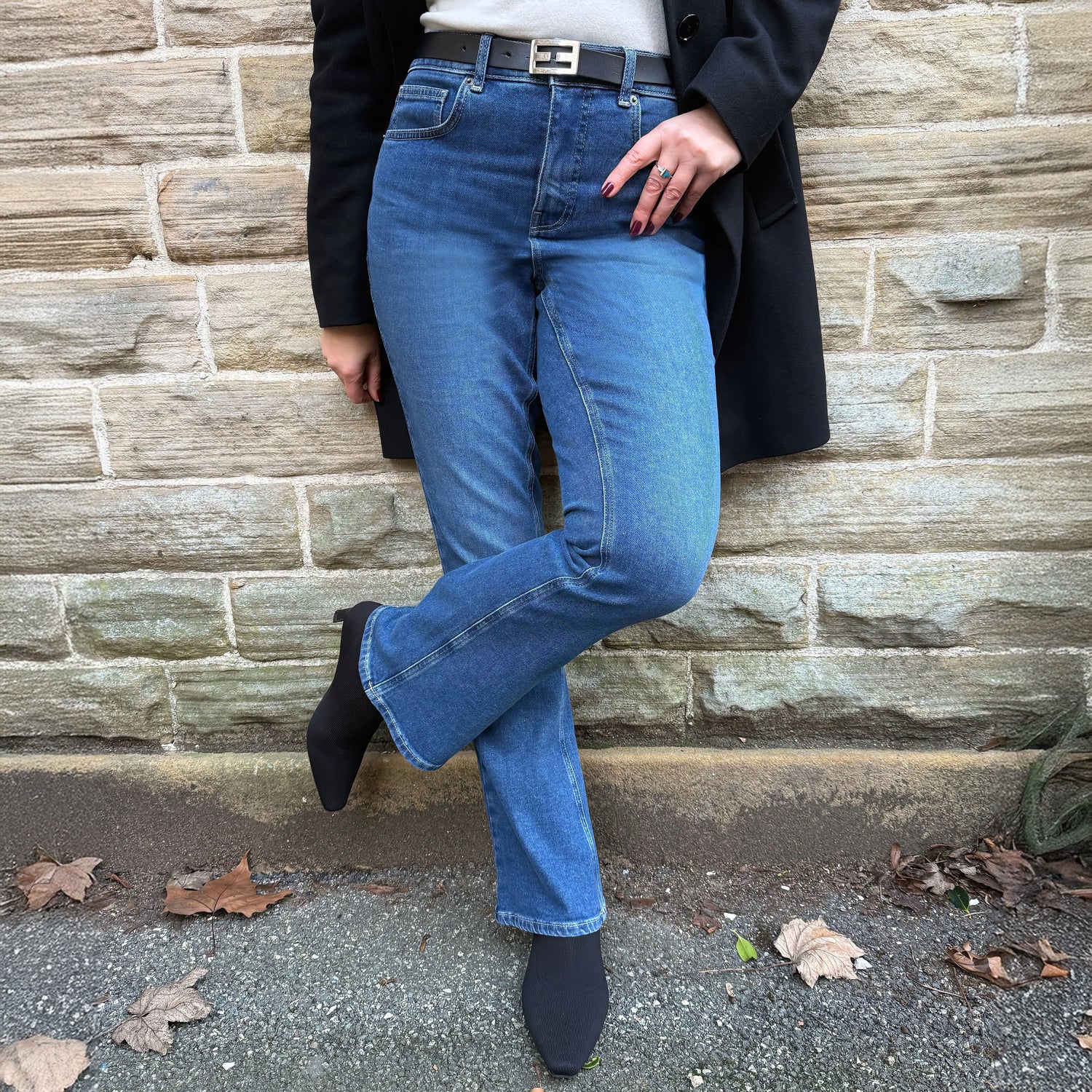 Organic Bootcut Jeans - Atlantic