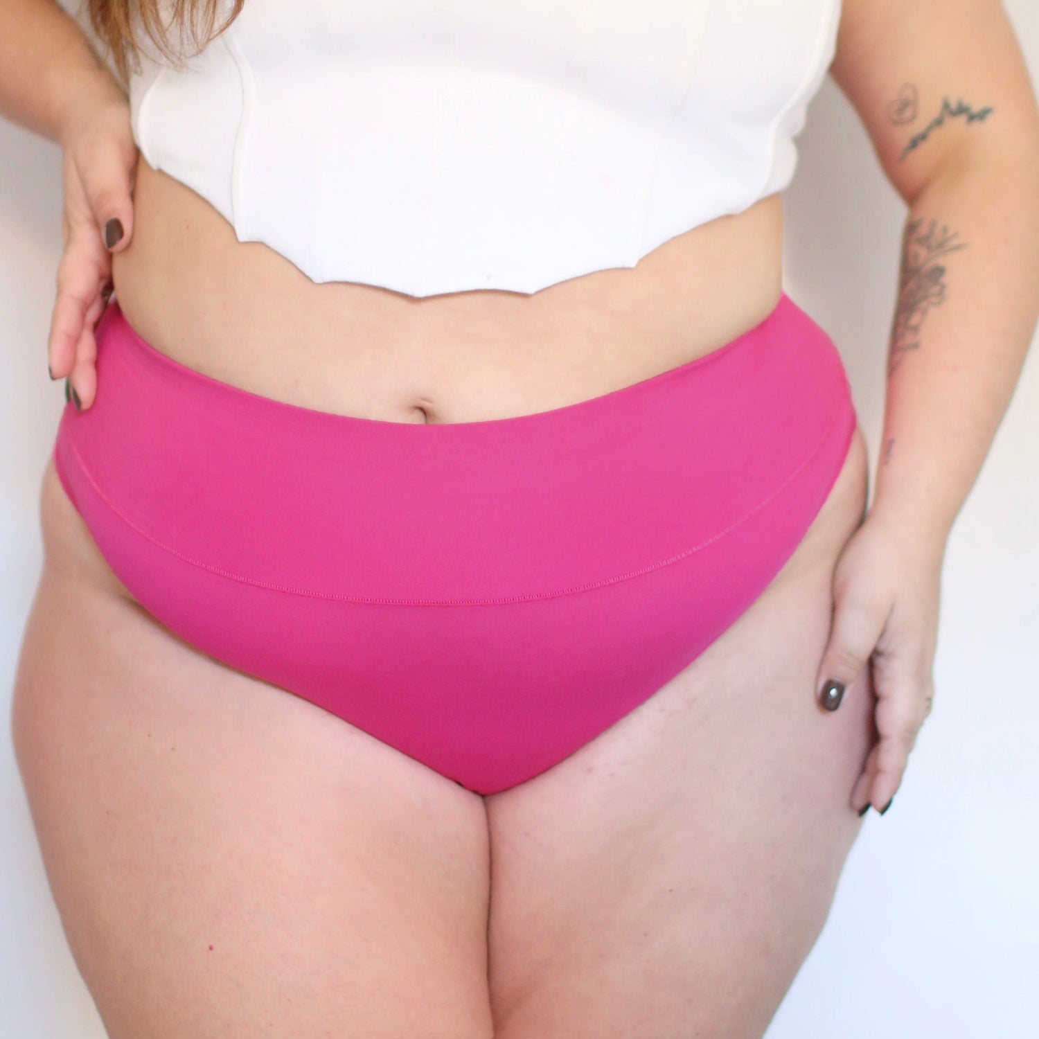 Braguitas de algodón orgánico de pierna alta - Barbara