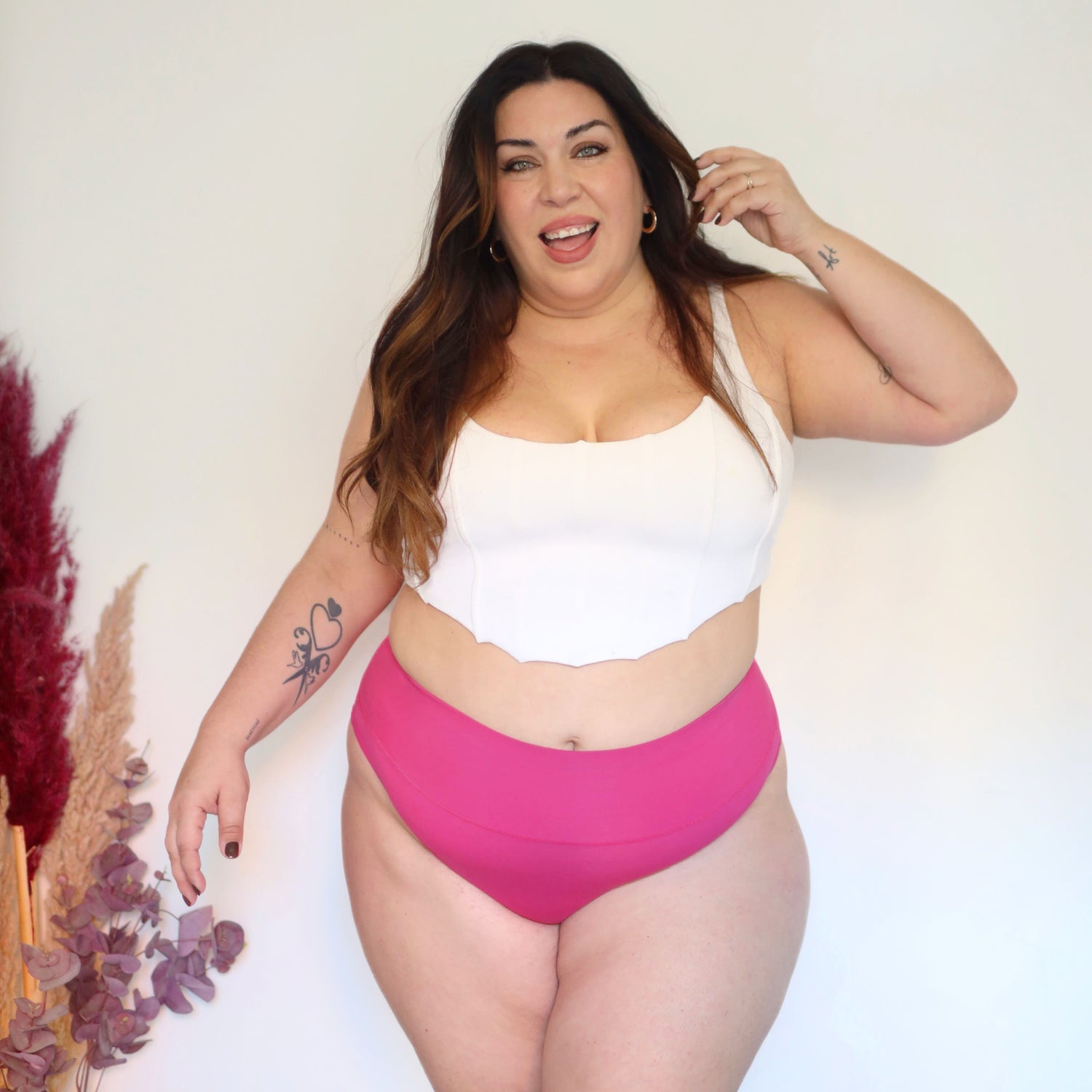 Braguitas de algodón orgánico de pierna alta - Barbara