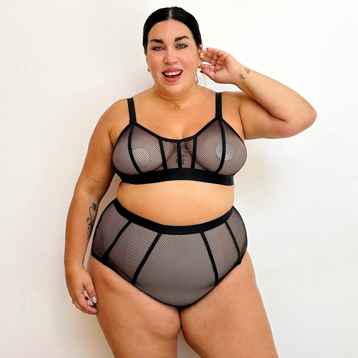 Braguitas de rejilla de gatito