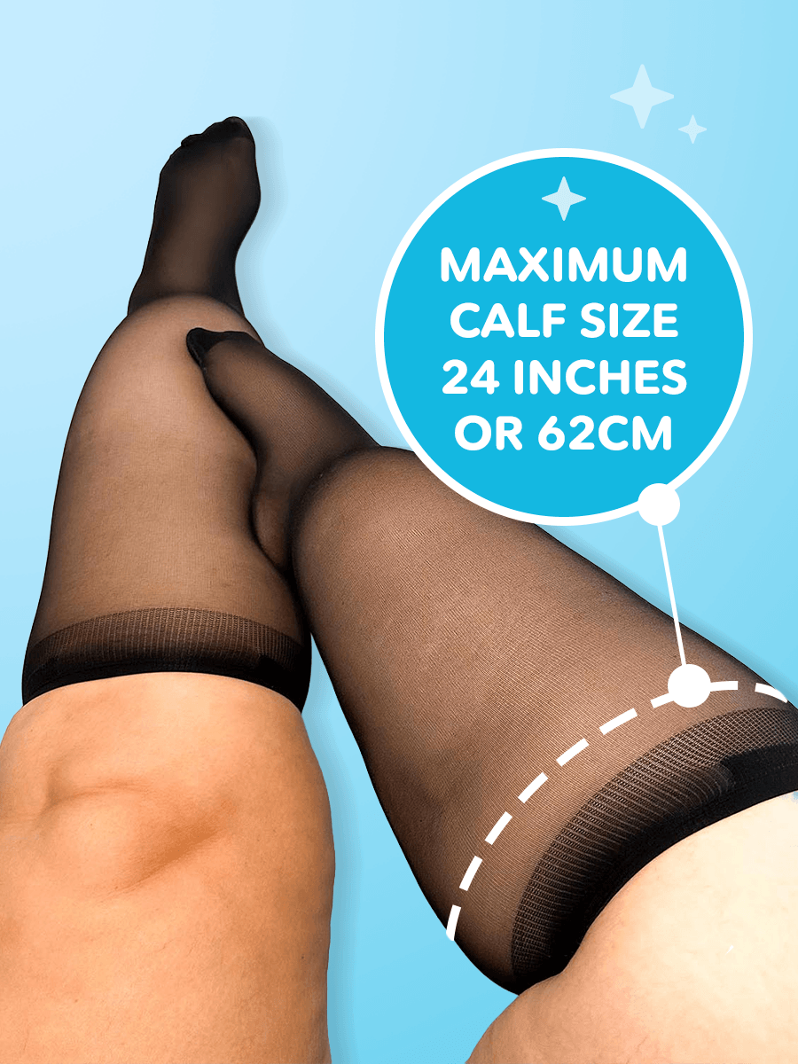 Huggy Light Compression Knee Socks - Black