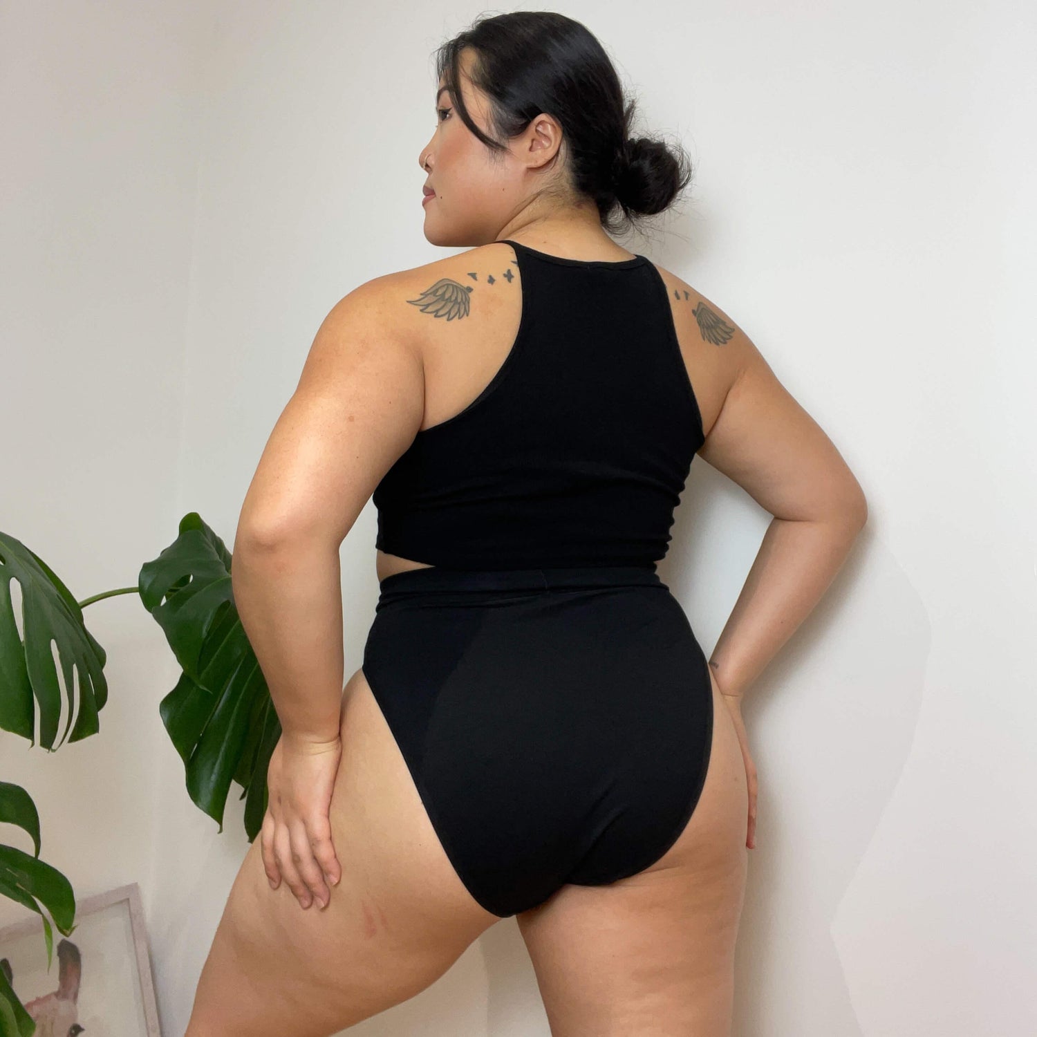 Knickers de piernas supercales: 3 pares de negro