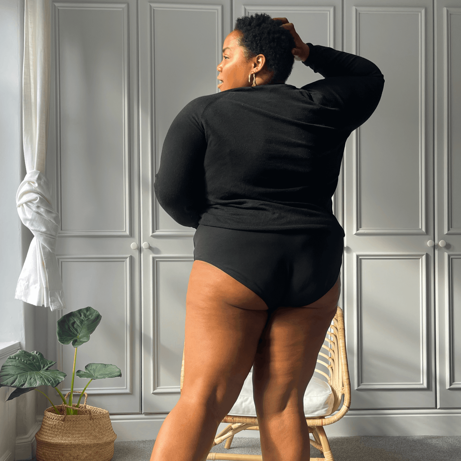 Organic Cotton Full Brief Knickers - Black