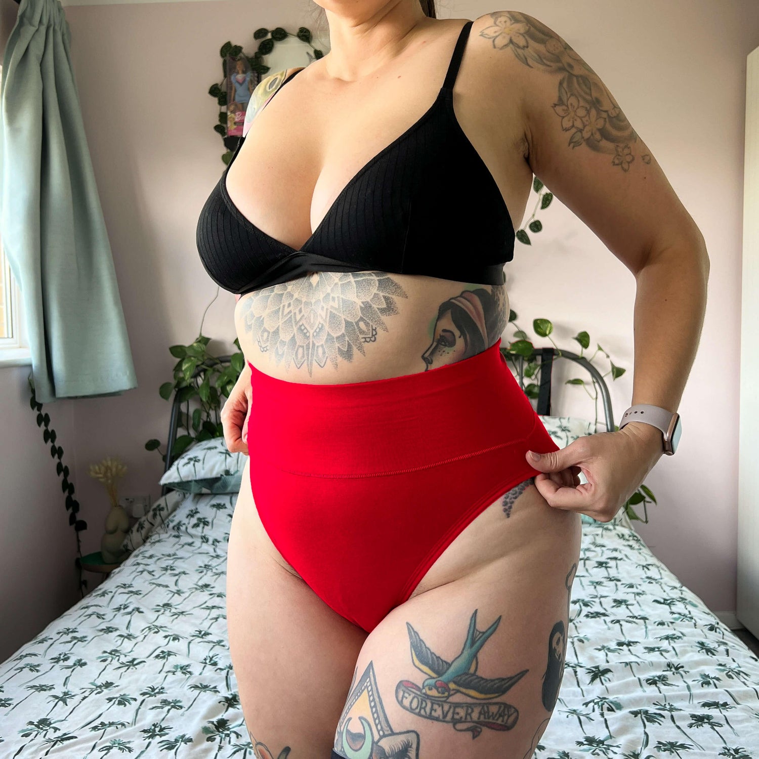 Organic Cotton Super High Leg Knickers - Lobster