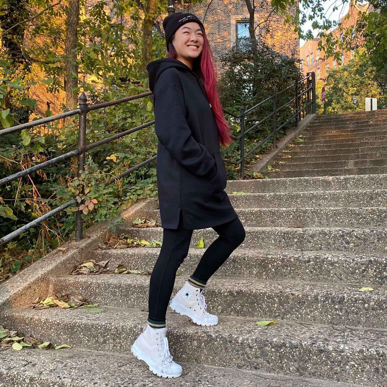 Sudadera con capucha larga de algodón orgánico