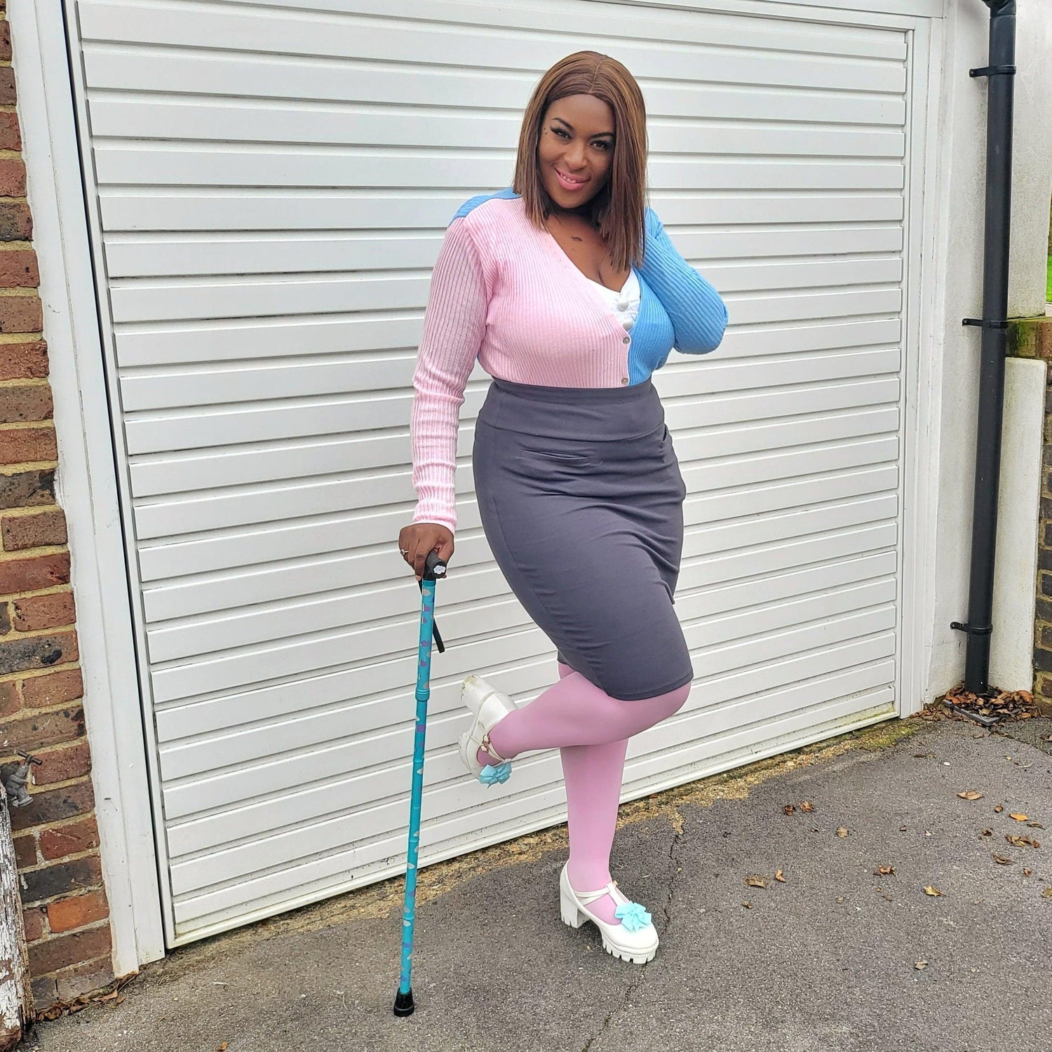 Falda lápiz - Gris pizarra