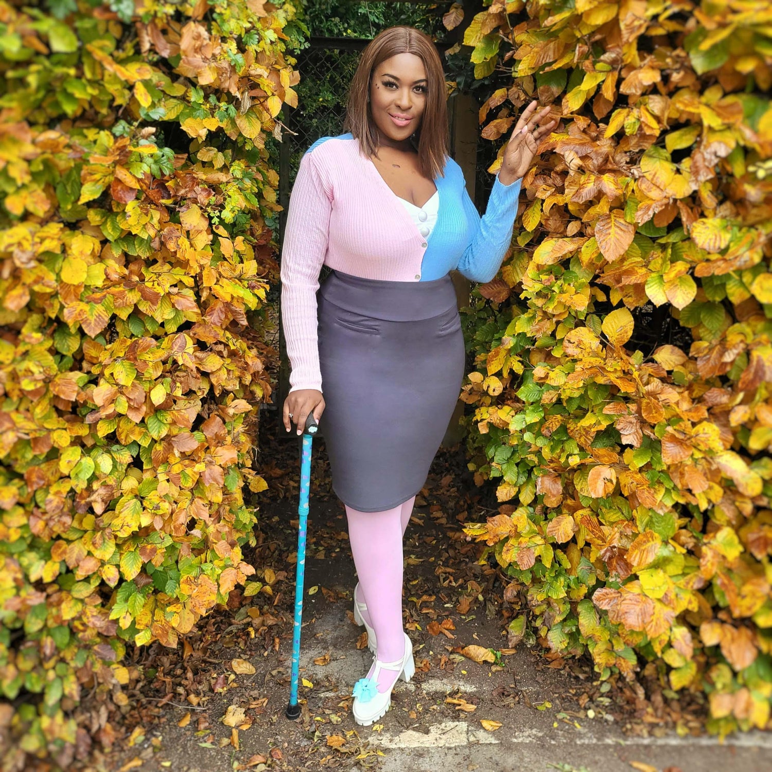 Falda lápiz - Gris pizarra