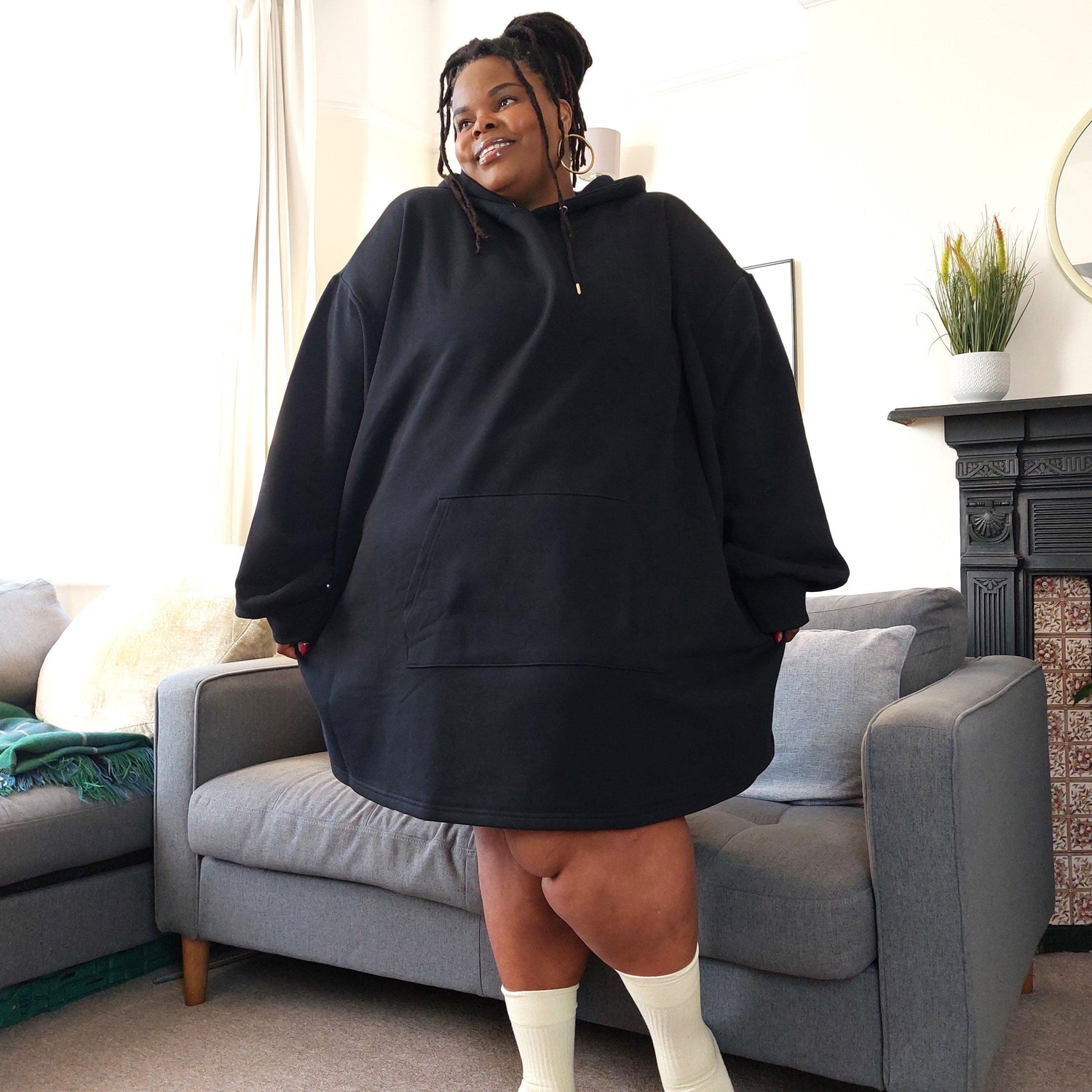 Sudadera con capucha larga de algodón orgánico