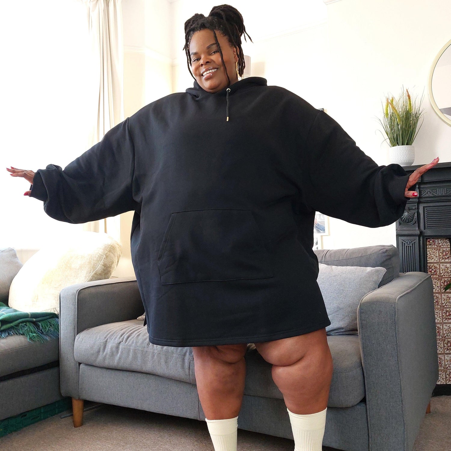 Sudadera con capucha larga de algodón orgánico