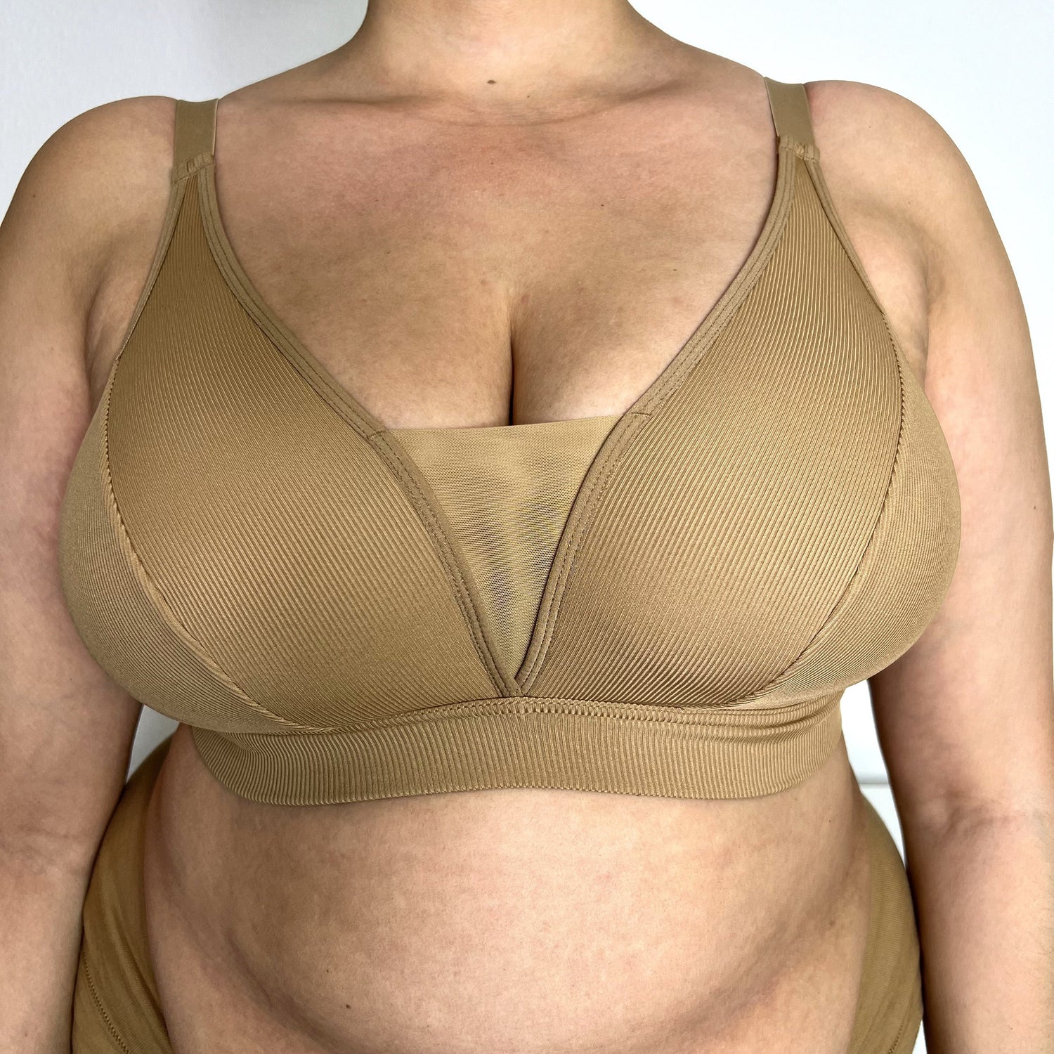 Ribbed Bra Full Cup - Caramel