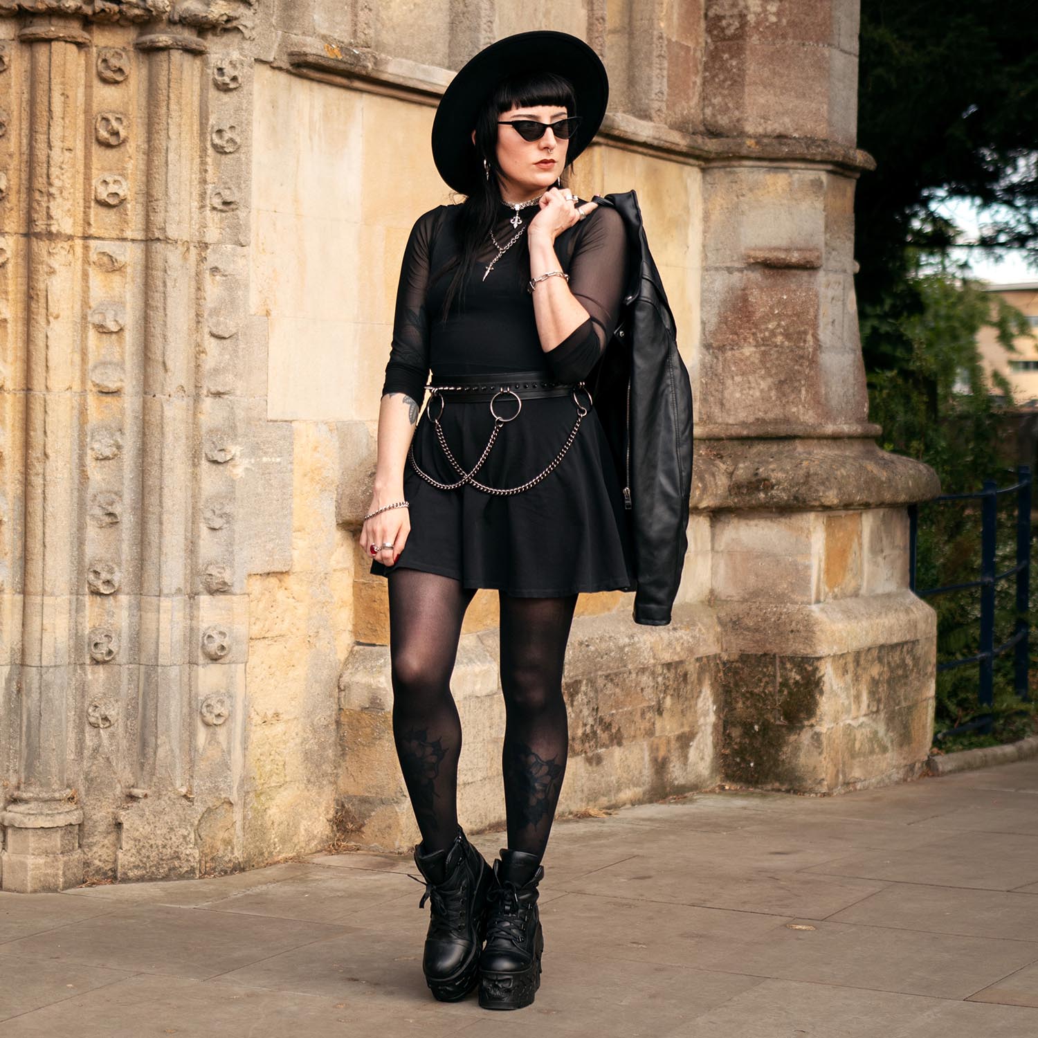 50 Denier Semi-Opaque Halo Tights - Liquorice