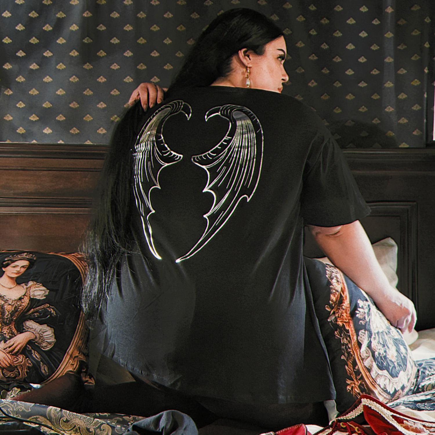 Camiseta de acotar de algodón orgánico - Ala de ala