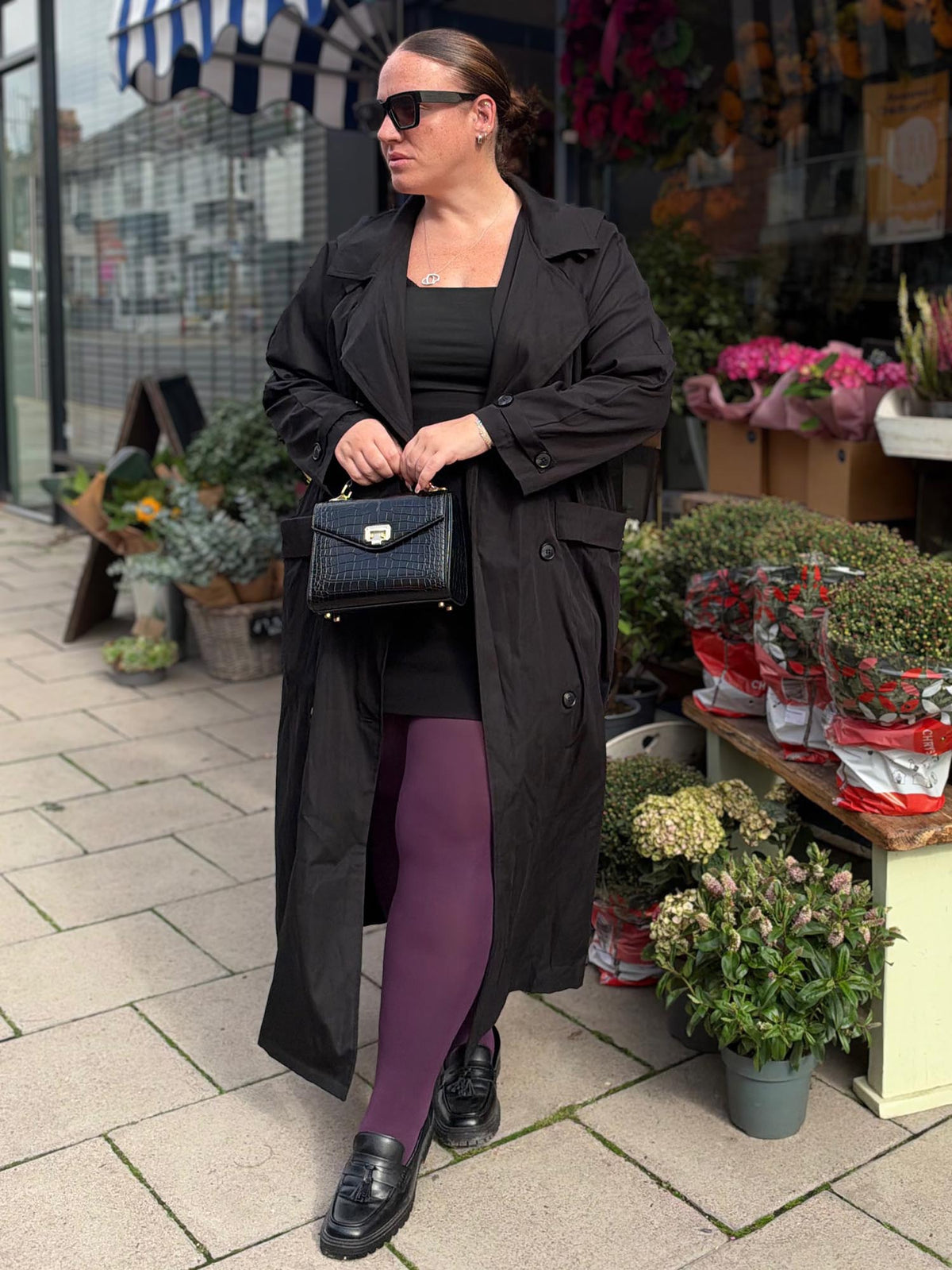 120 Denier Tights - Plum