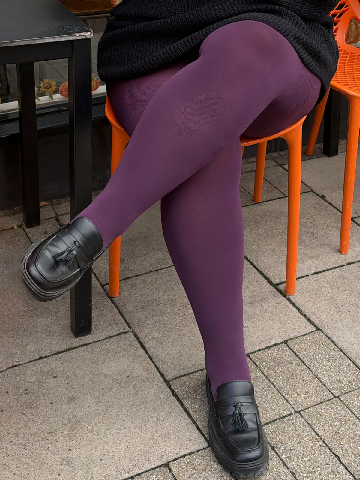 120 Denier Tights - Plum
