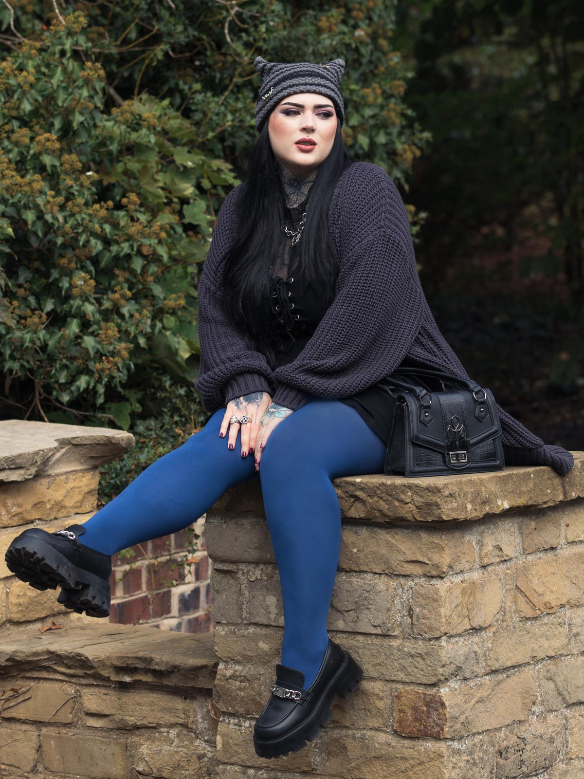 120 Denier Super-Opaque Tights - Kraken's Breath