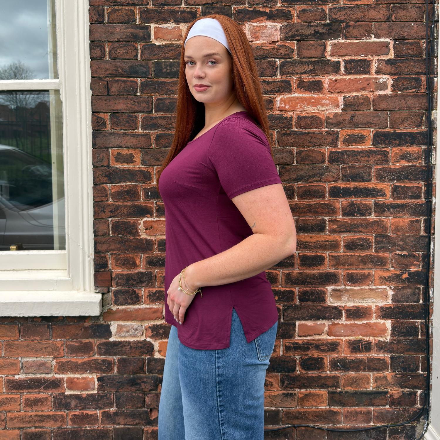 Bamboo Lounge T-Shirt - Cherry