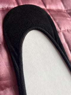 Black footsie sock detail