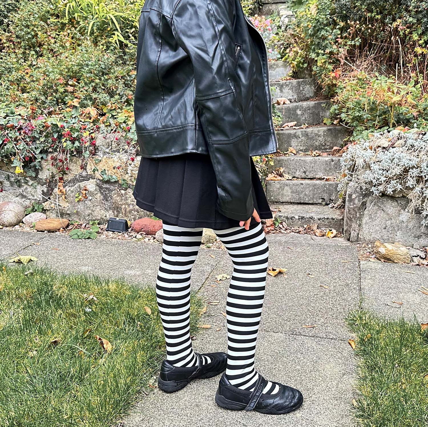 Tween Striped Tights - Witch