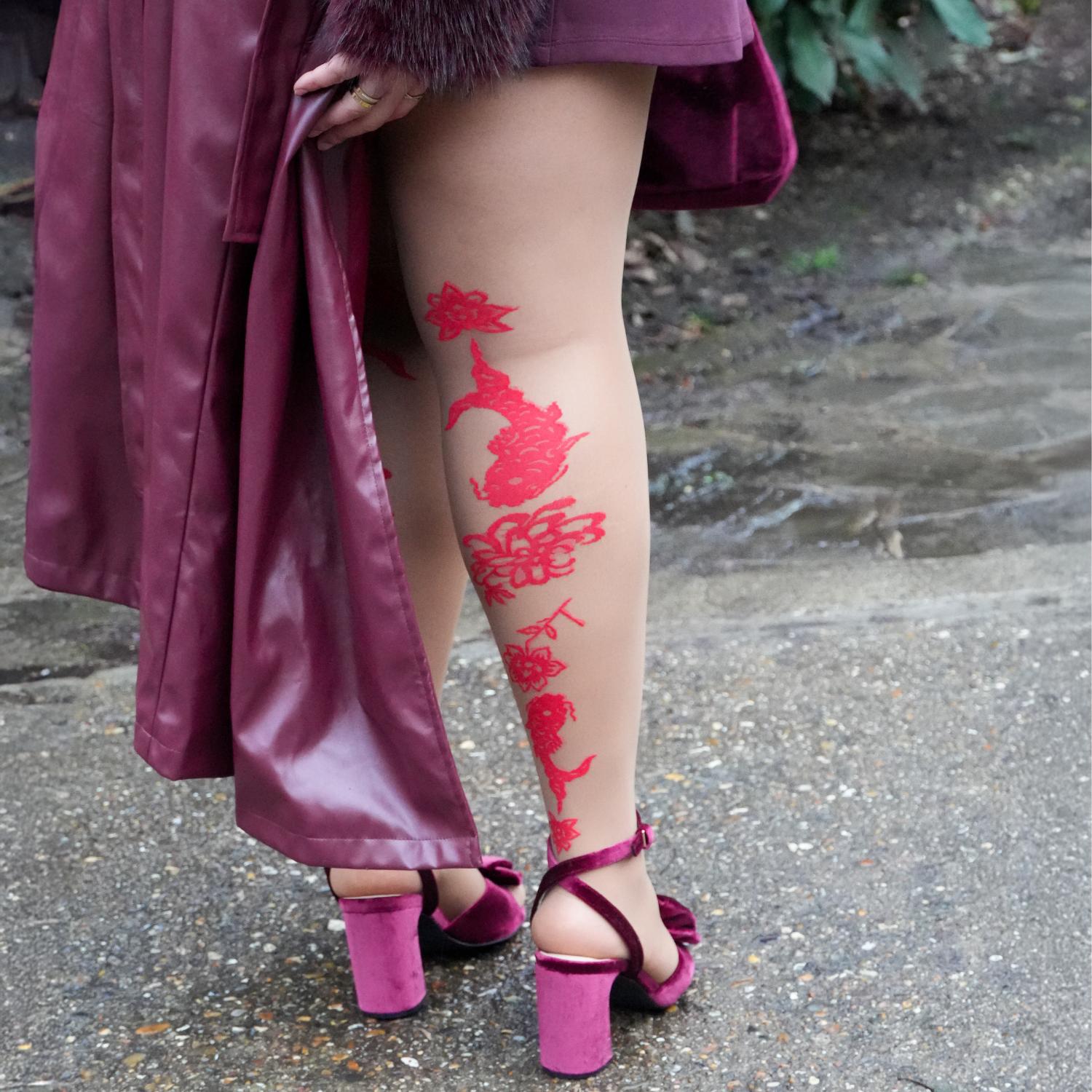 Paper Cut Tights - Caramel Latte