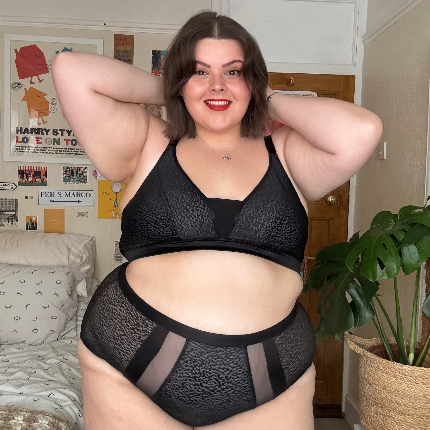 Culotte taille haute en coton biologique - Léopard