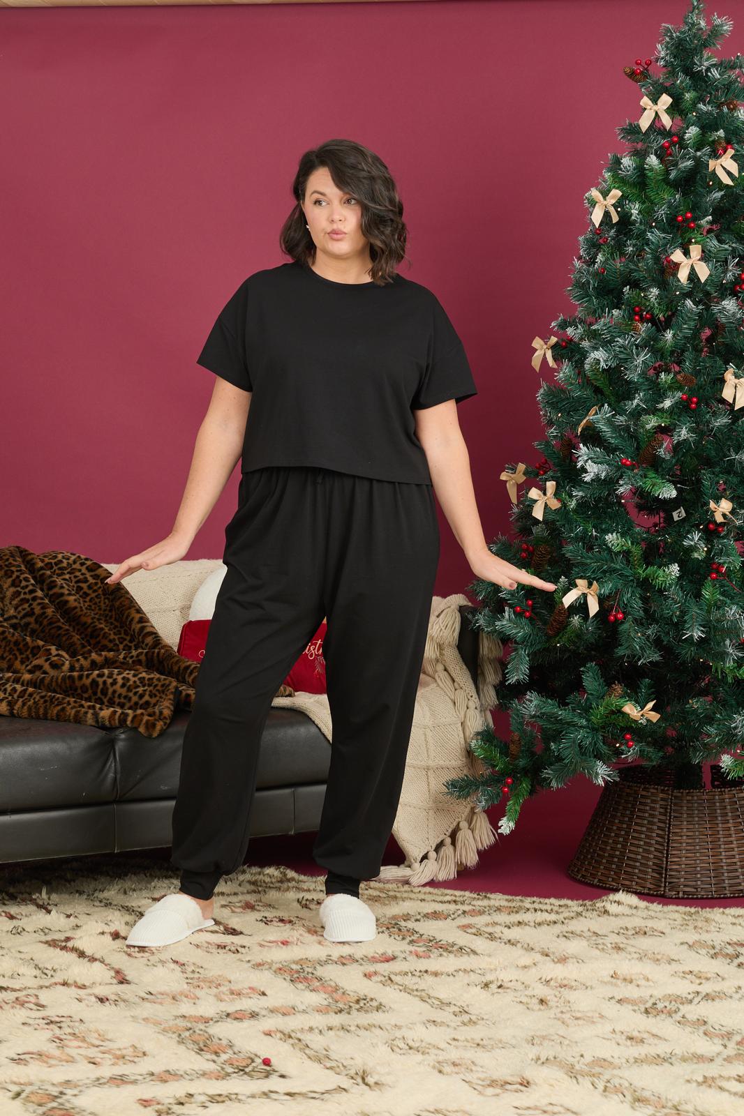 Organic Cotton PJs - Plain Black
