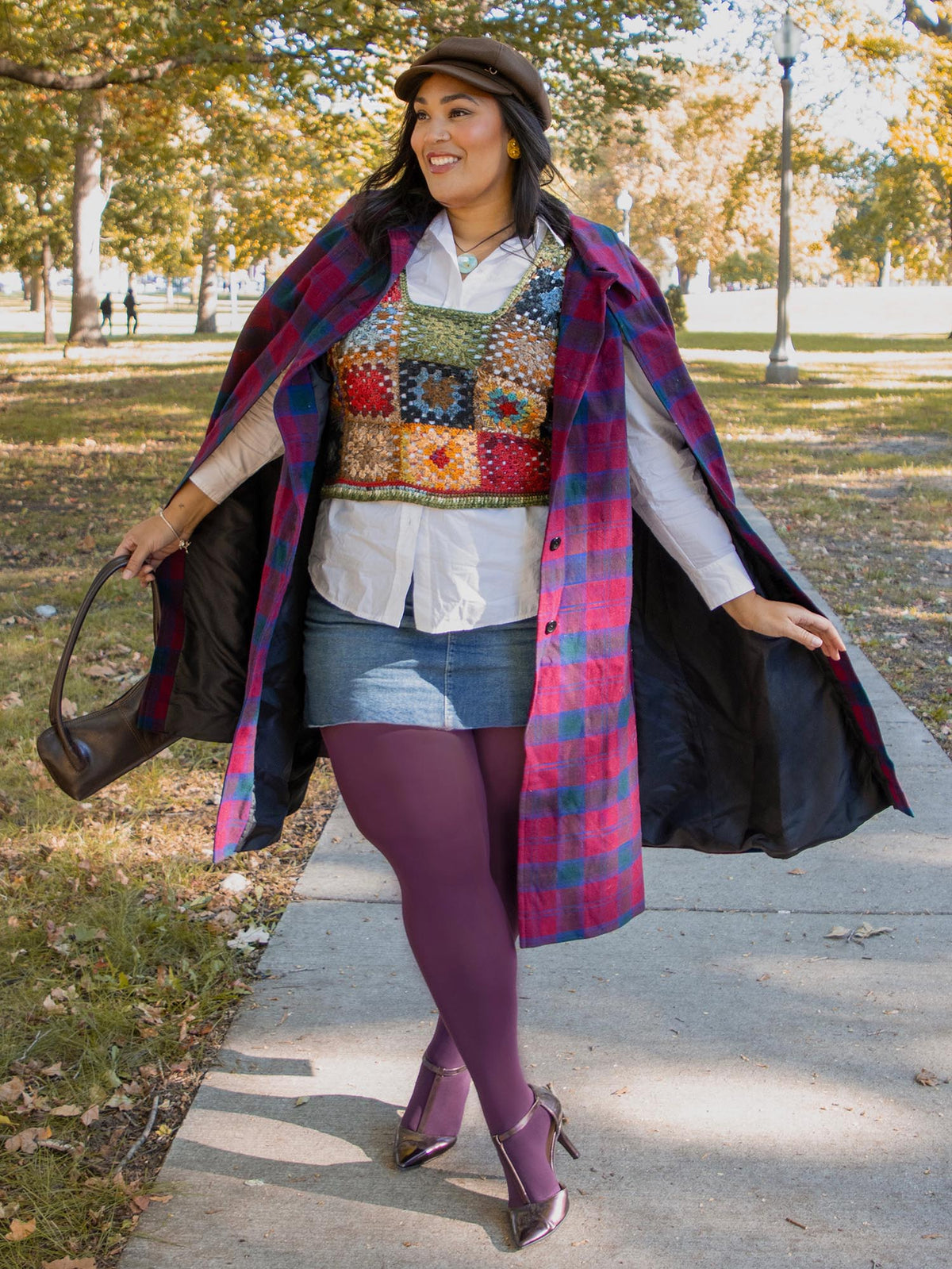 120 Denier Tights - Plum
