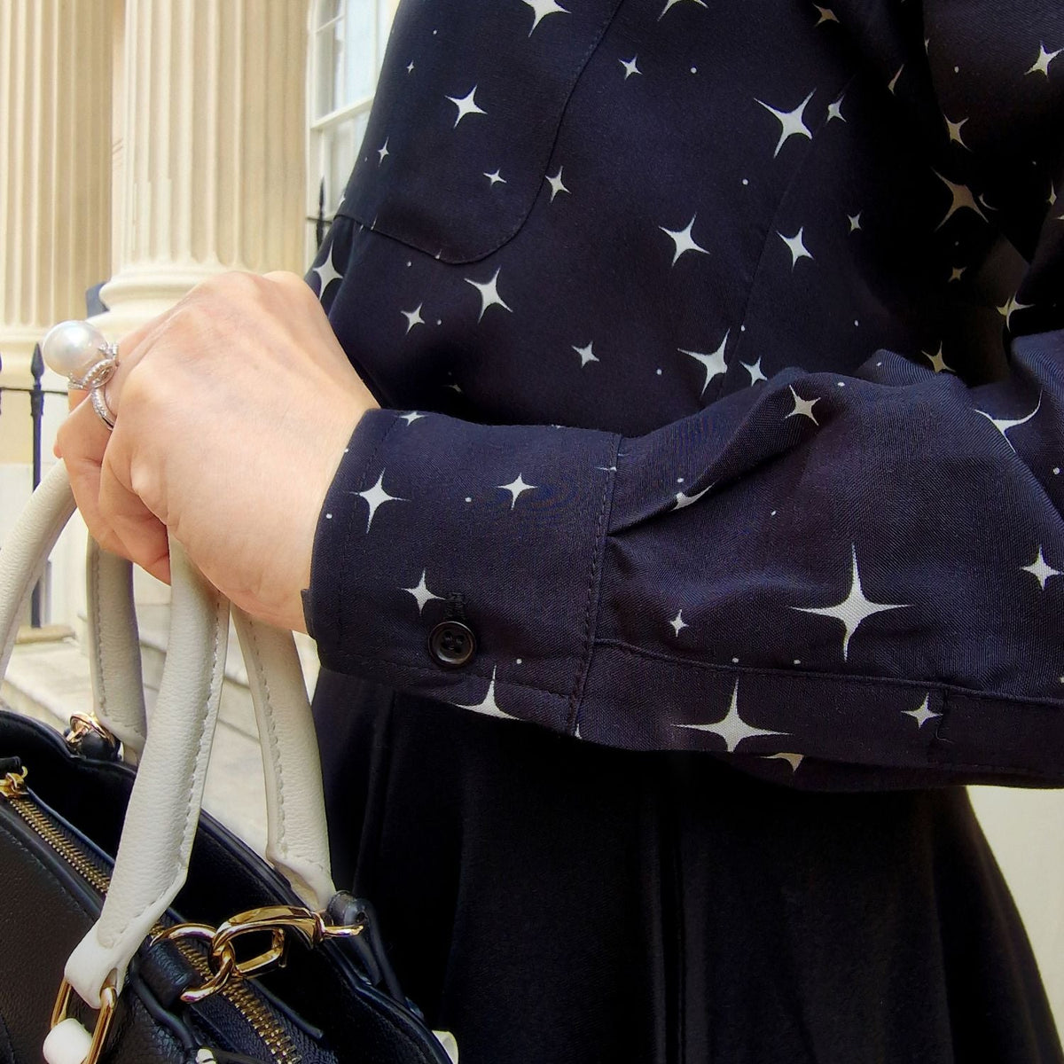 Woven Viscose Tailored Shirt - Night Sky