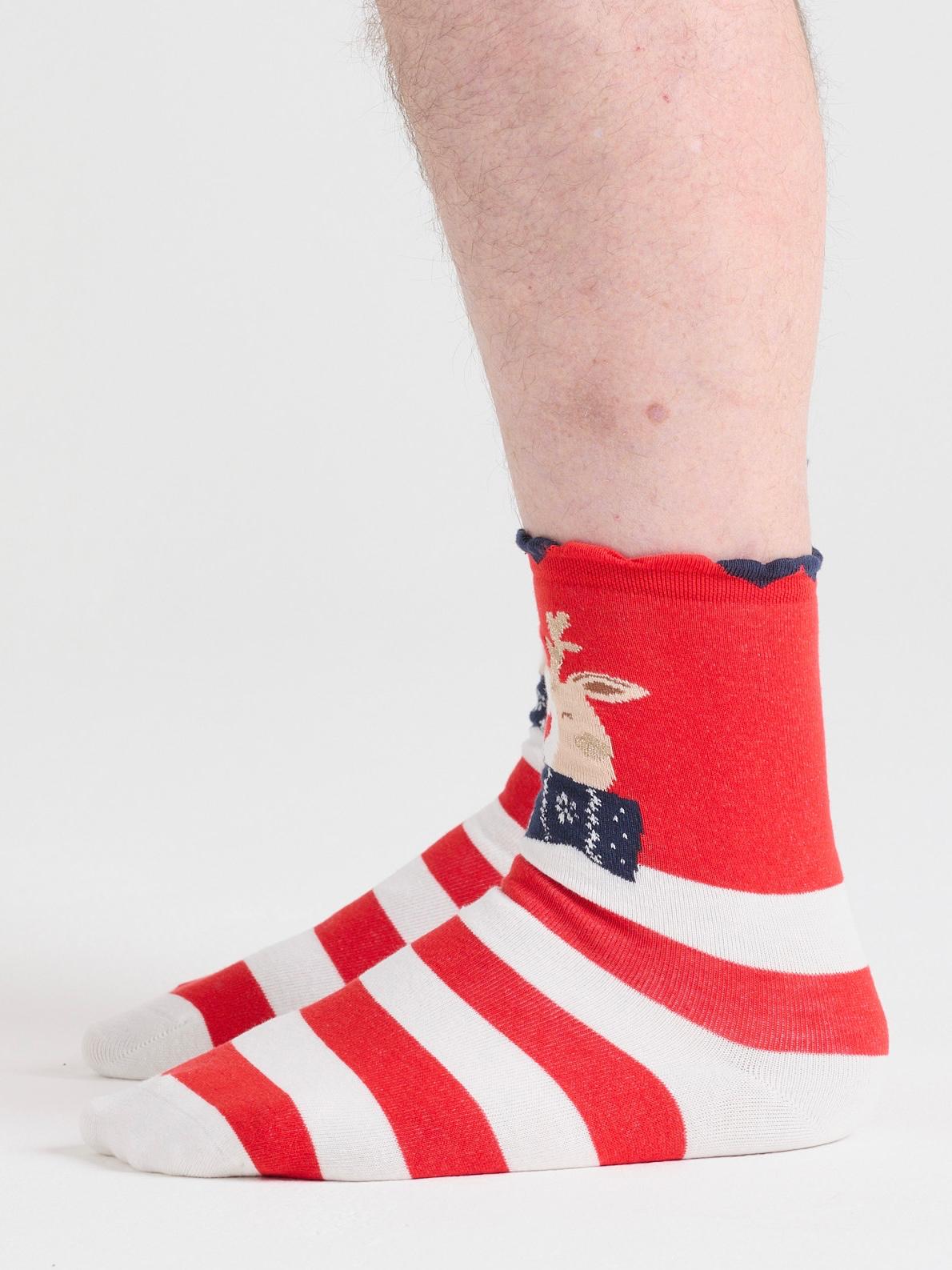 Cotton Ankle Socks - Reindeer