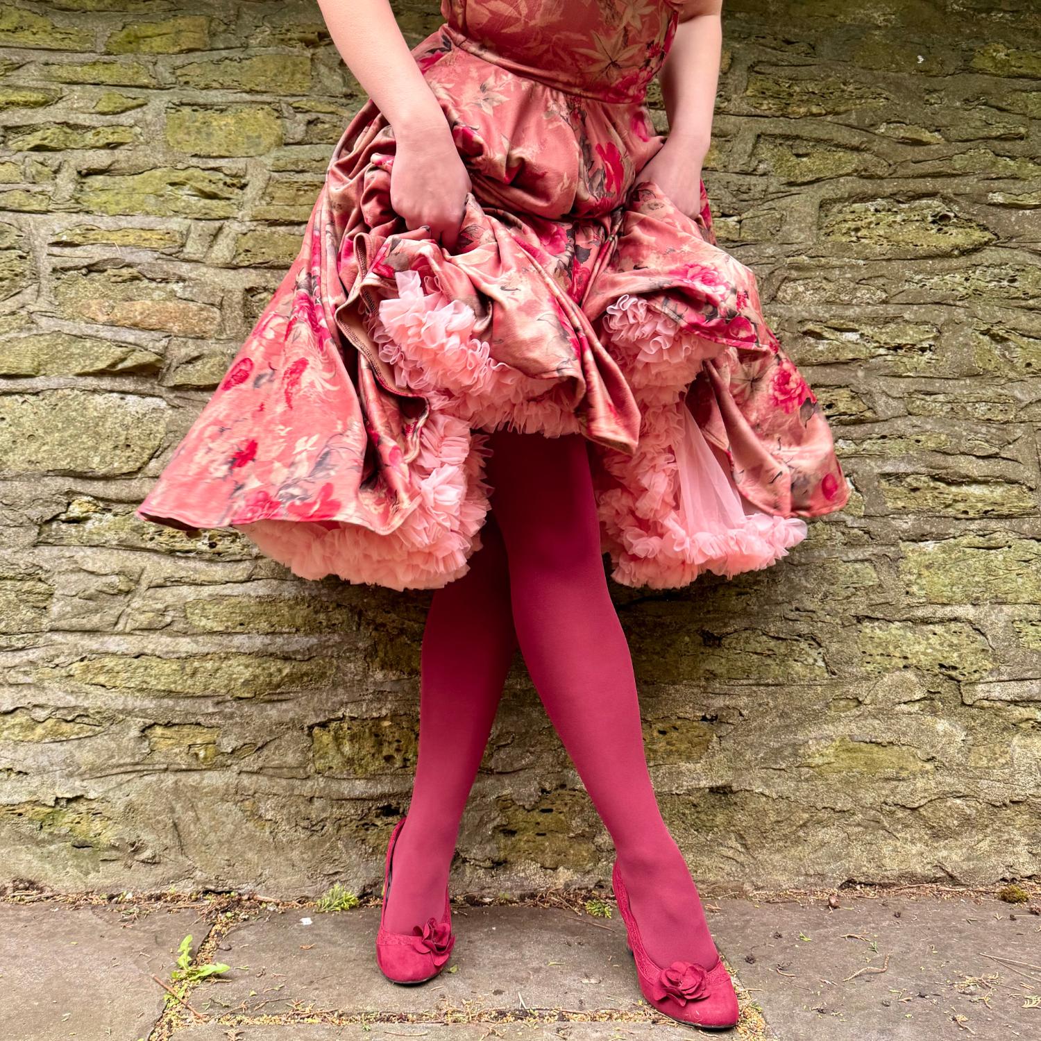 Stay Cool 80 Denier Tights - Burgundy