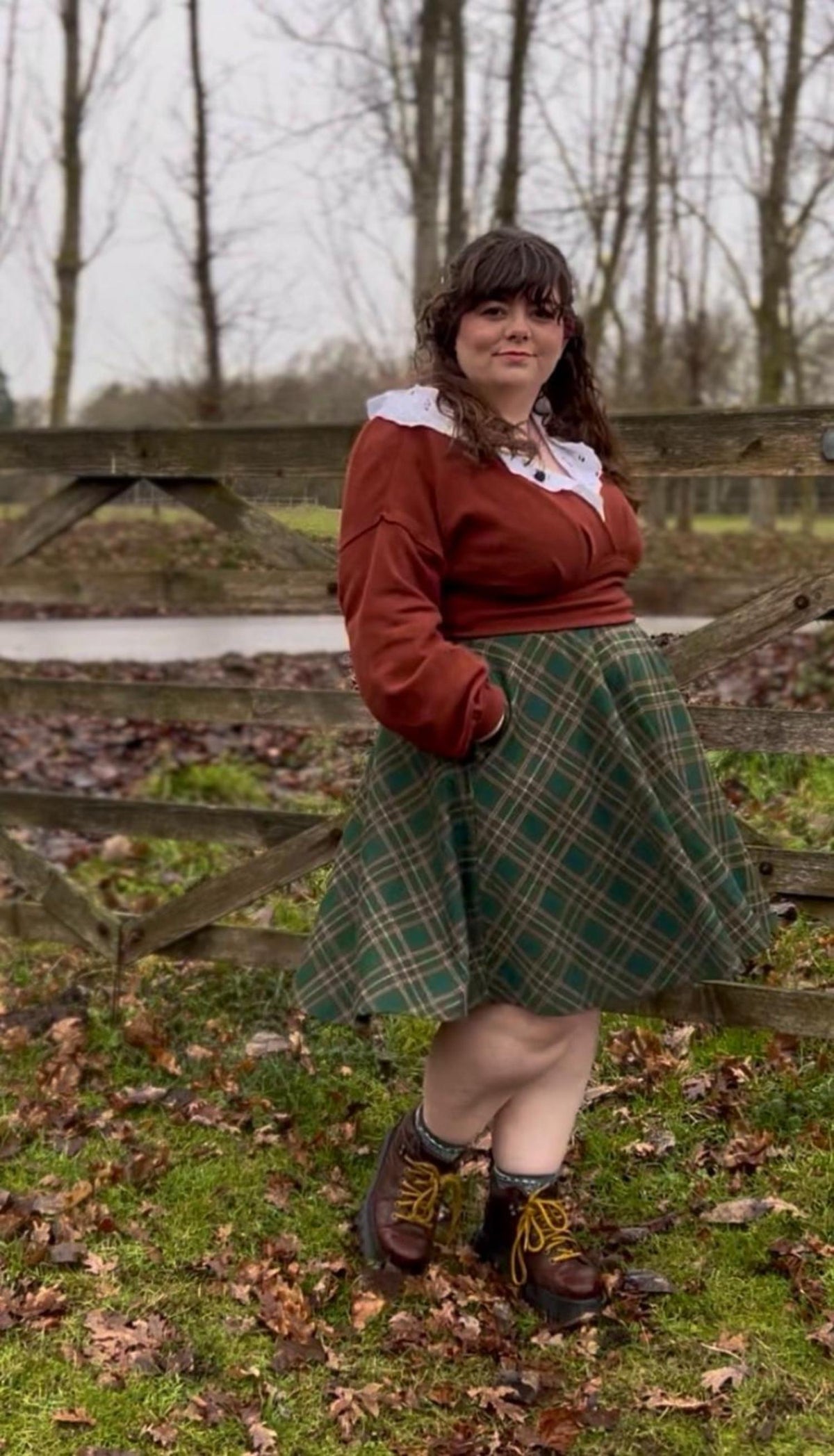 Plaid Flare Skirt - Glenfern