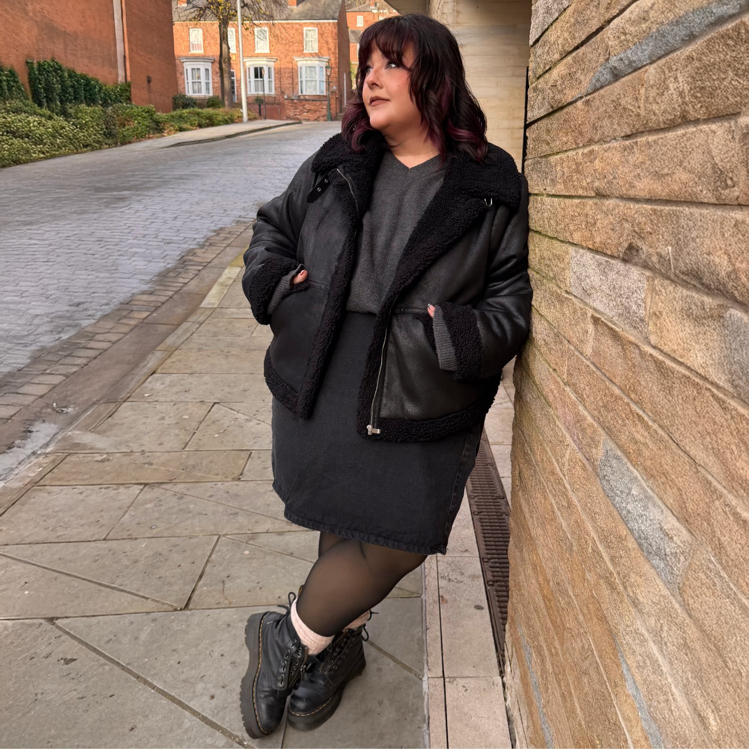 Bessie Aviator Jacket - Black