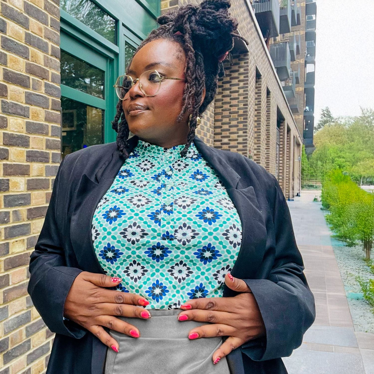 Viscose Jersey Button-up Tailored Shirt - Blue Pearl