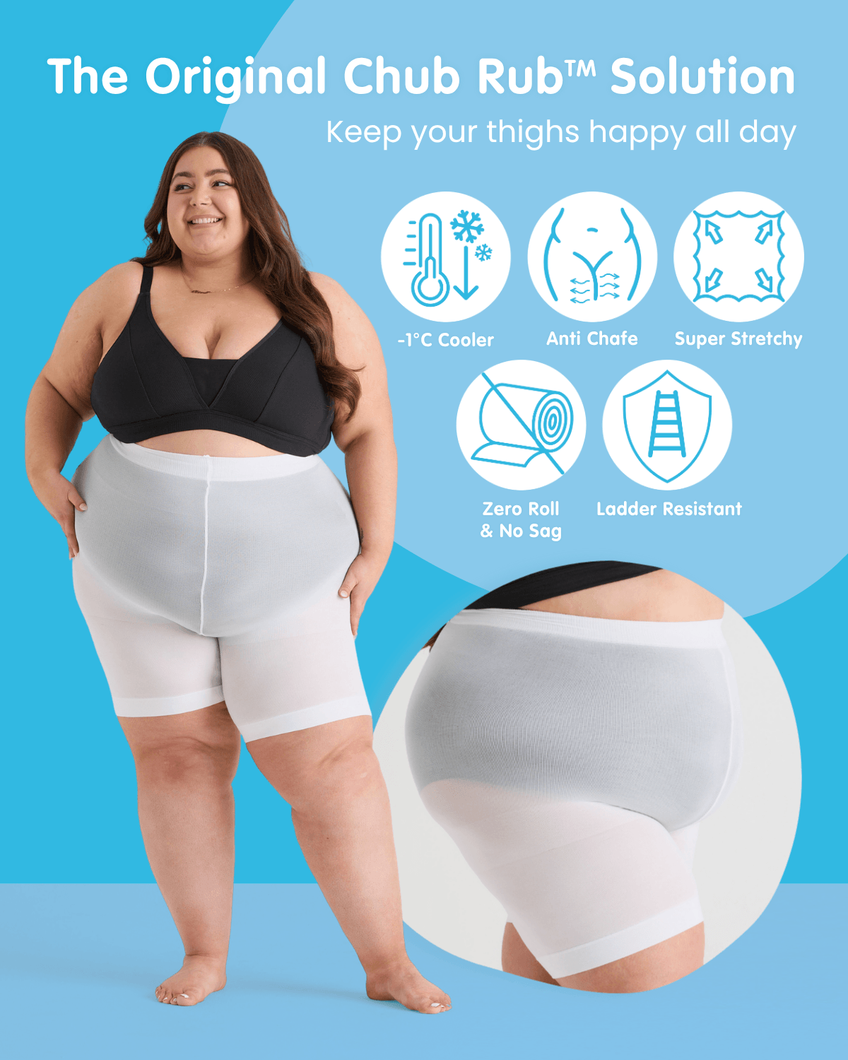3 Pack Original Black Bundle - Stay Cool Chub Rub Shorts