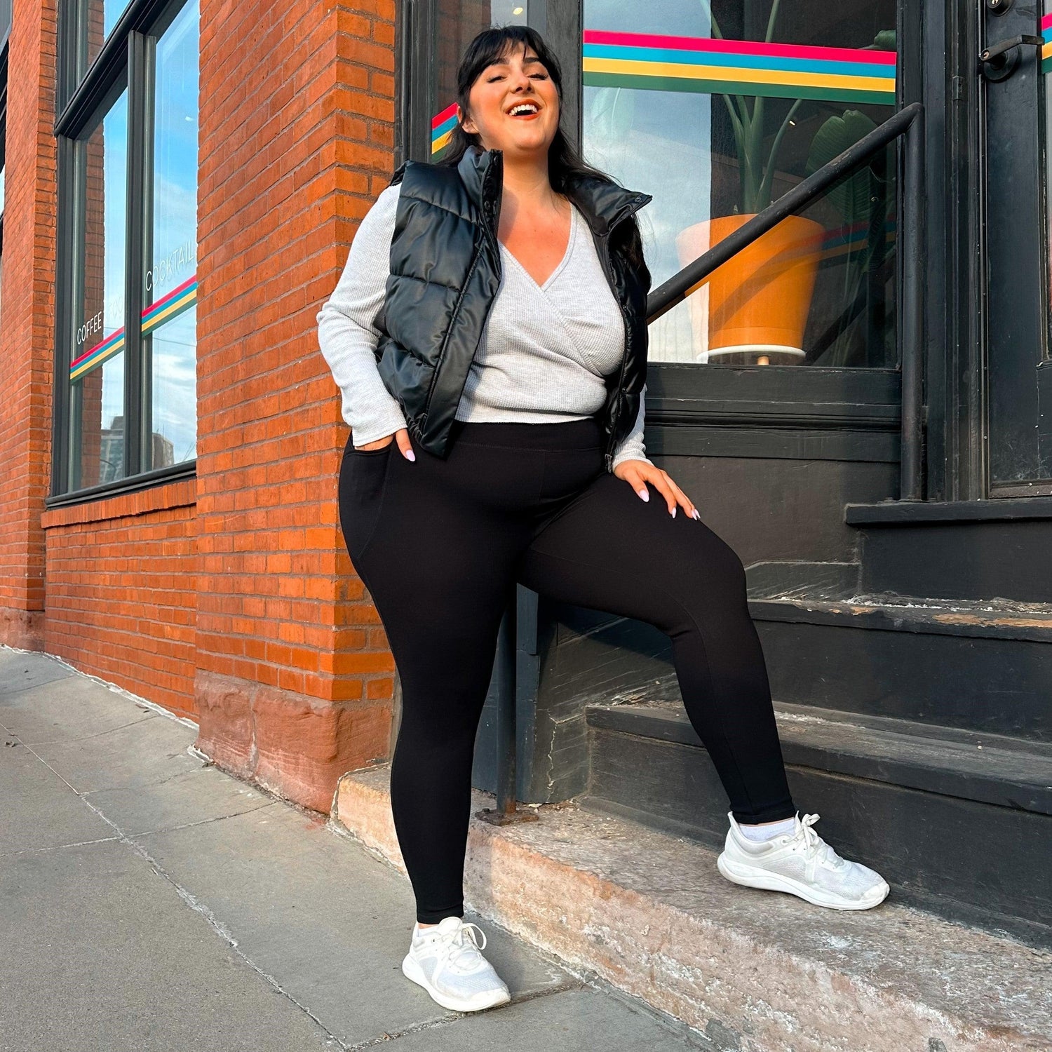 Leggings longs anti-squats (V2) - 3 paires en noir