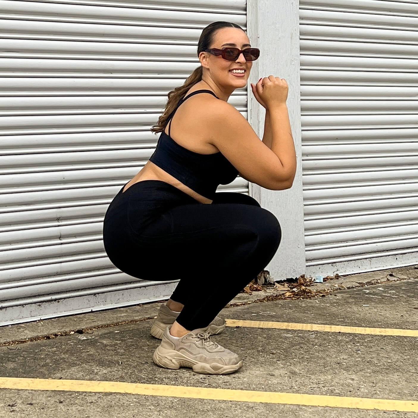 Leggings longs anti-squats (V2) - 3 paires en noir